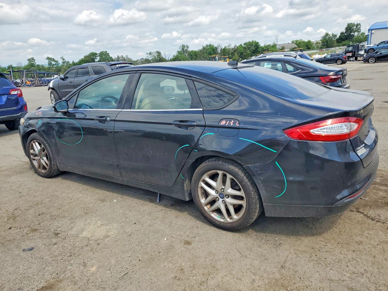 2013 Ford Fusion Se Black vin: 3FA6P0H7XDR152595