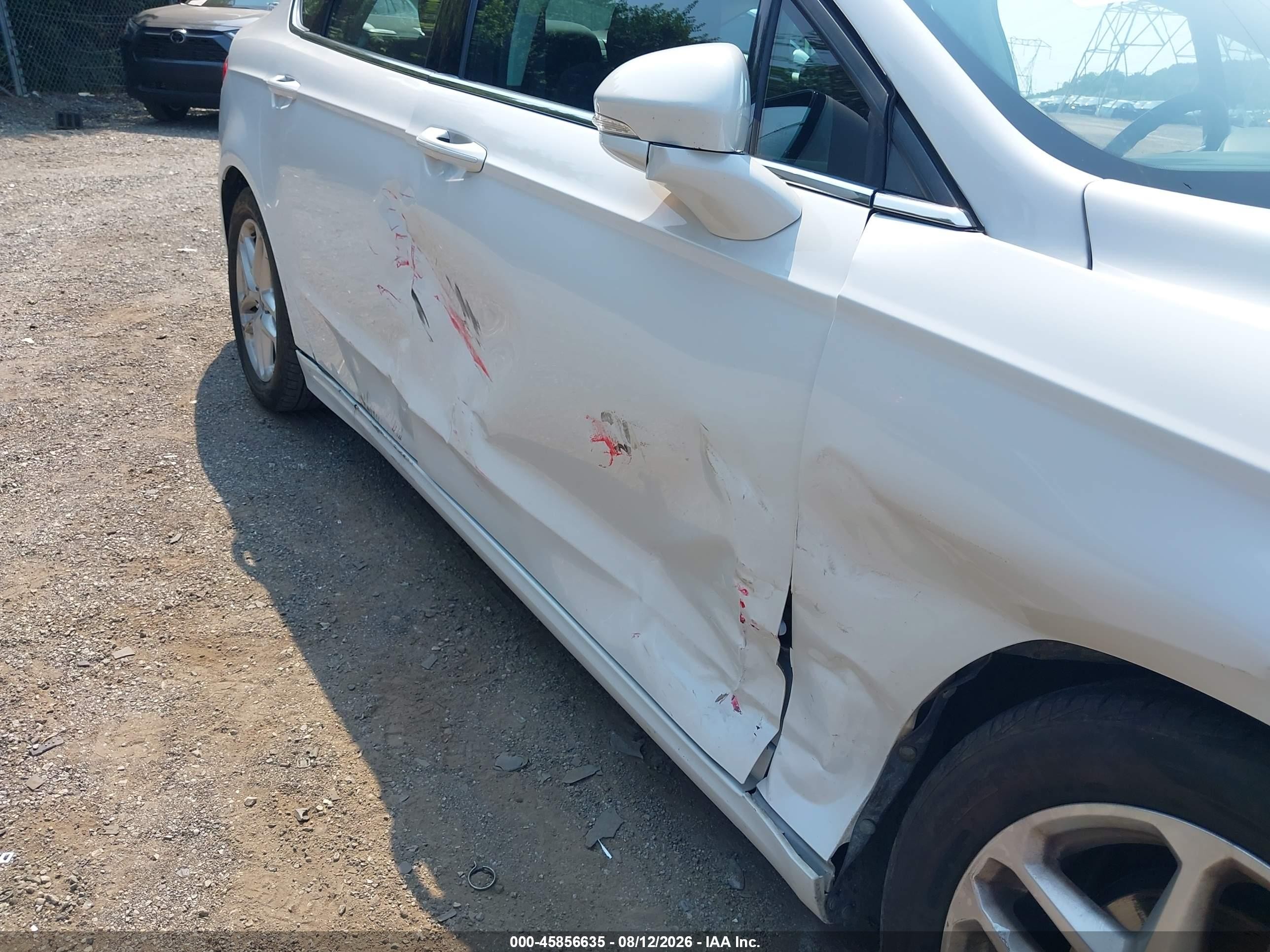 2013 Ford Fusion Se White vin: 3FA6P0H7XDR197598