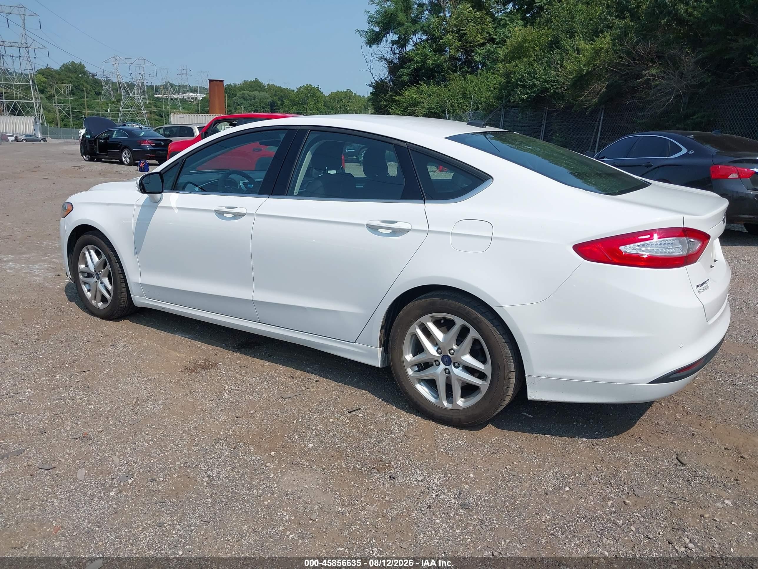 2013 Ford Fusion Se White vin: 3FA6P0H7XDR197598