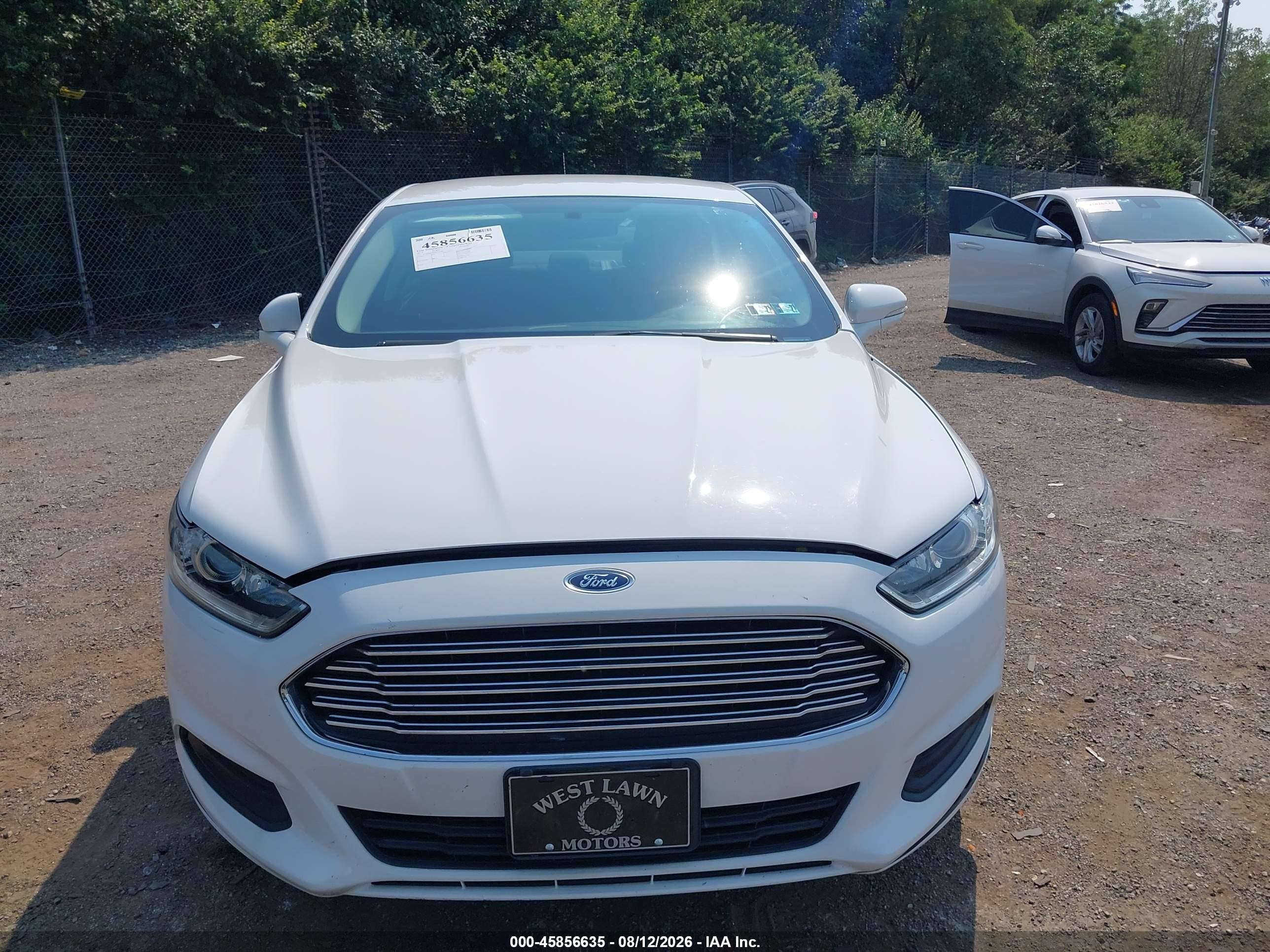 2013 Ford Fusion Se White vin: 3FA6P0H7XDR197598