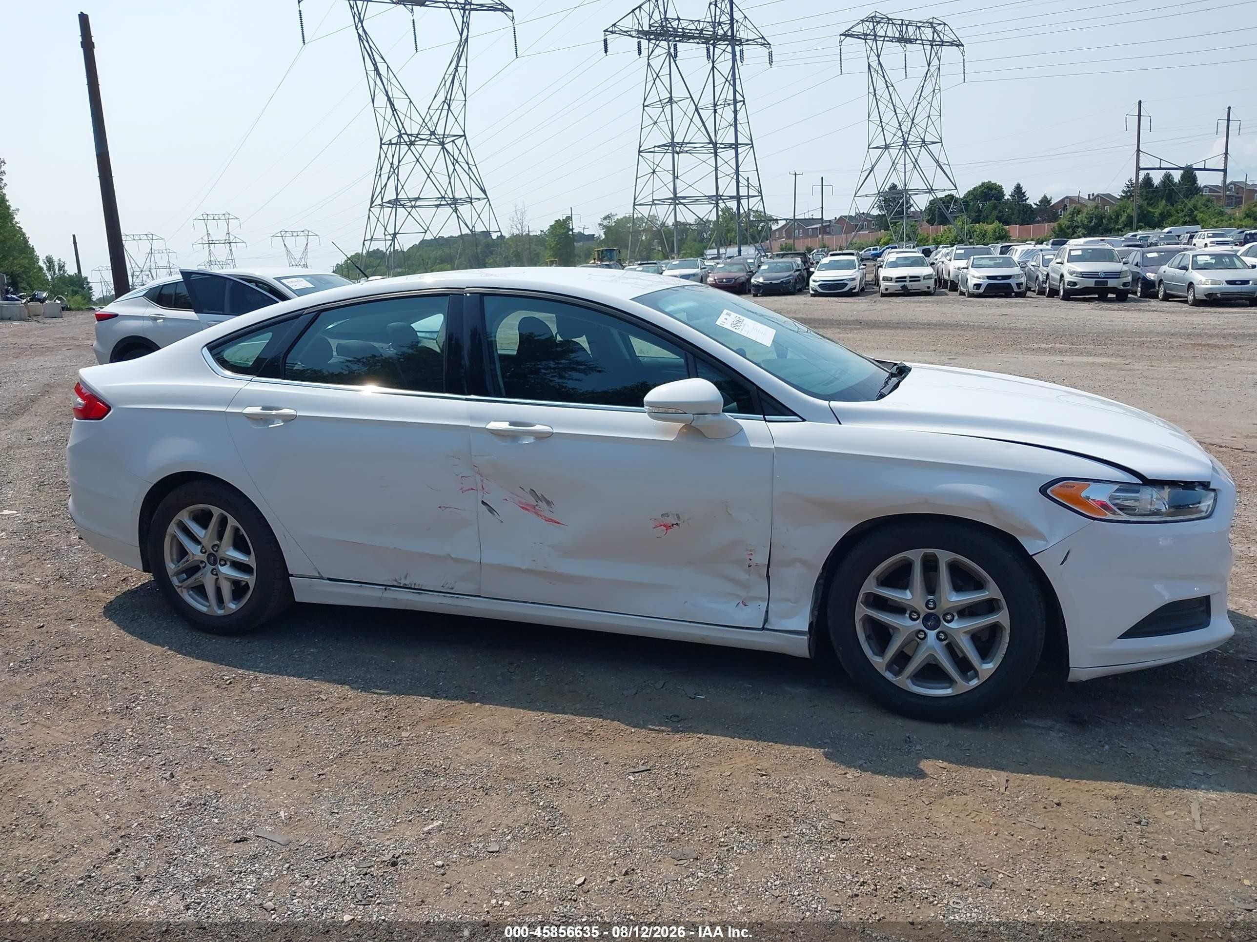 2013 Ford Fusion Se White vin: 3FA6P0H7XDR197598