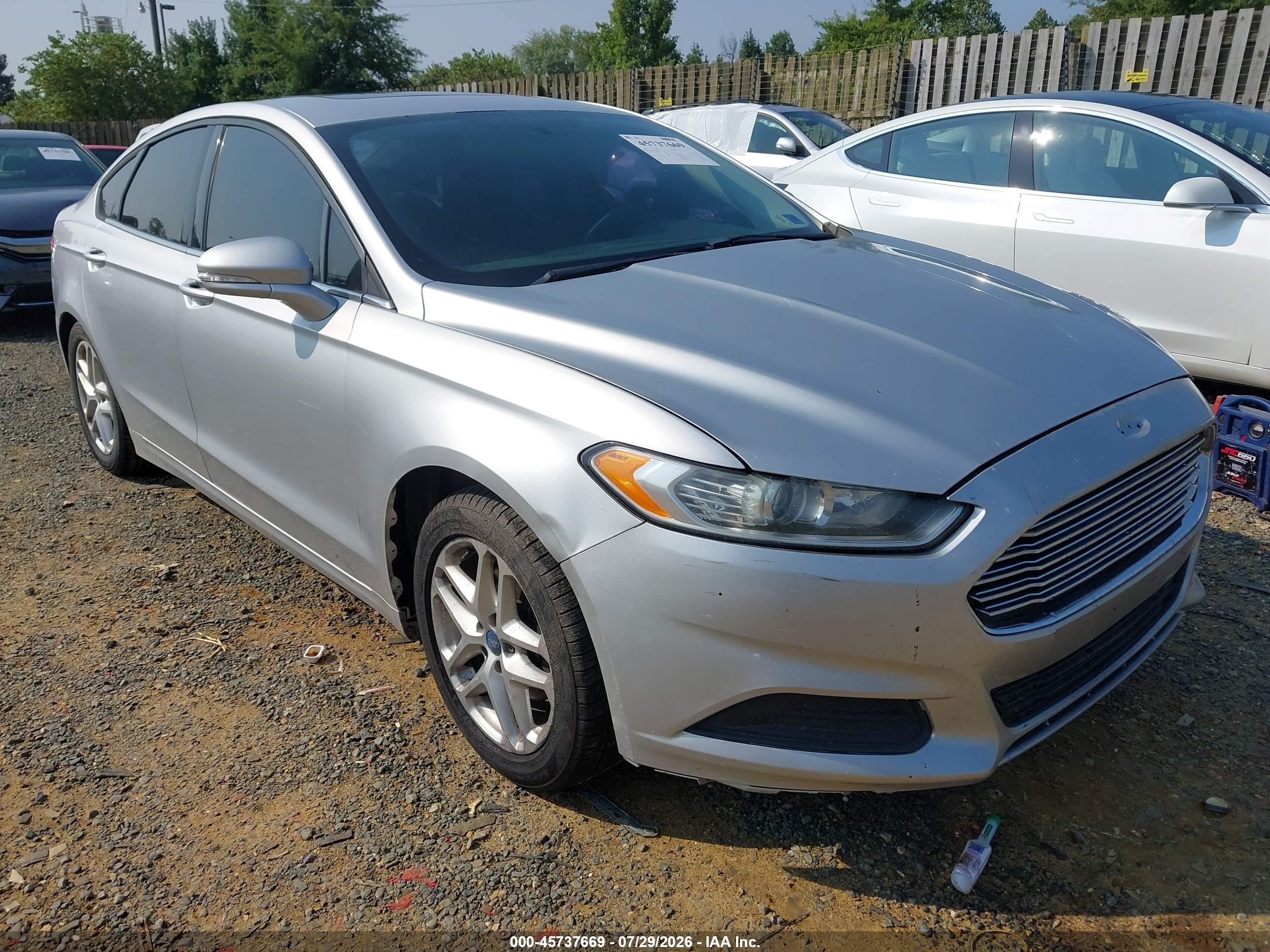 2013 Ford Fusion Se Silver vin: 3FA6P0H7XDR212391
