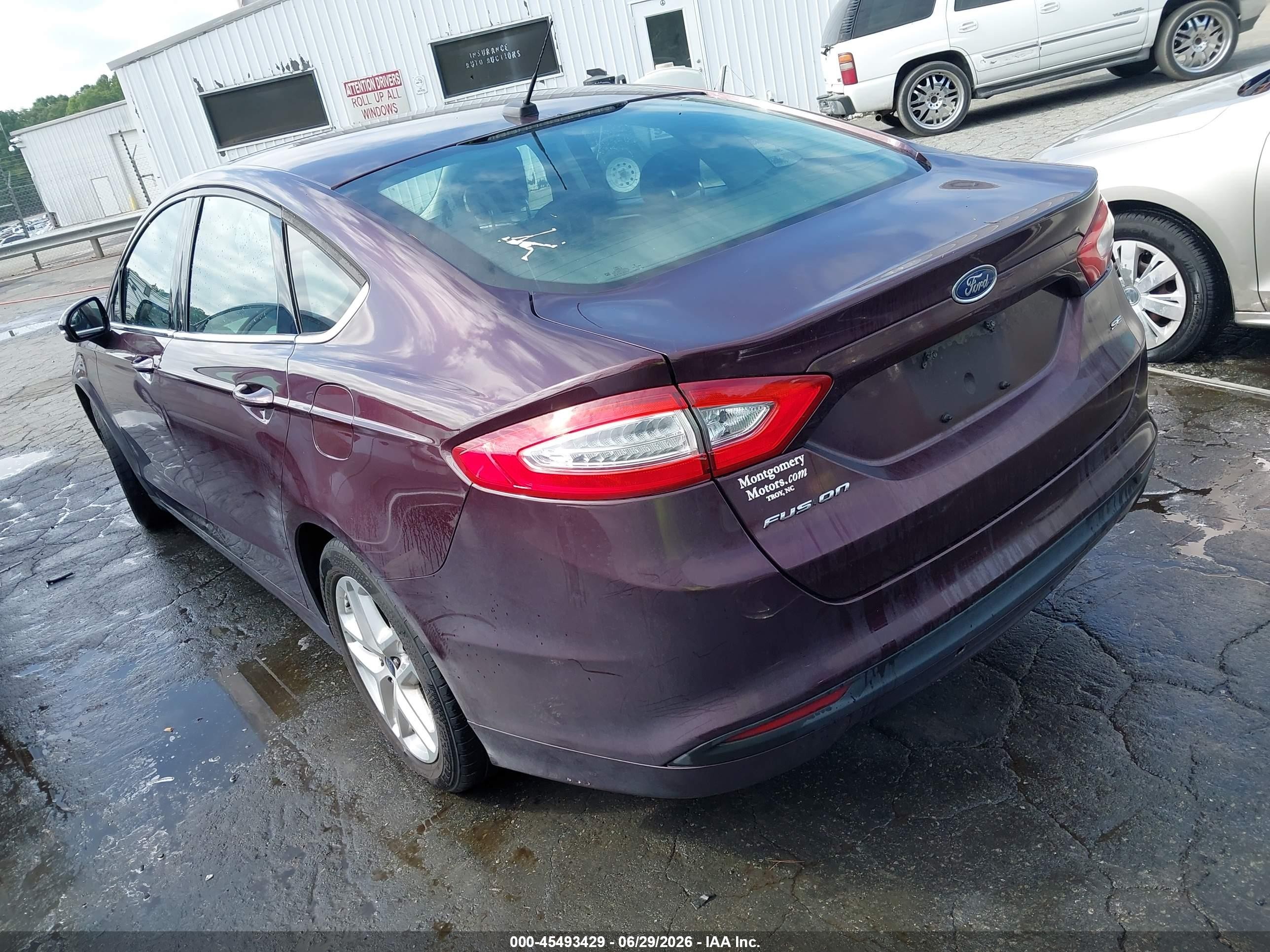 2013 Ford Fusion Se Burgundy vin: 3FA6P0H7XDR223214