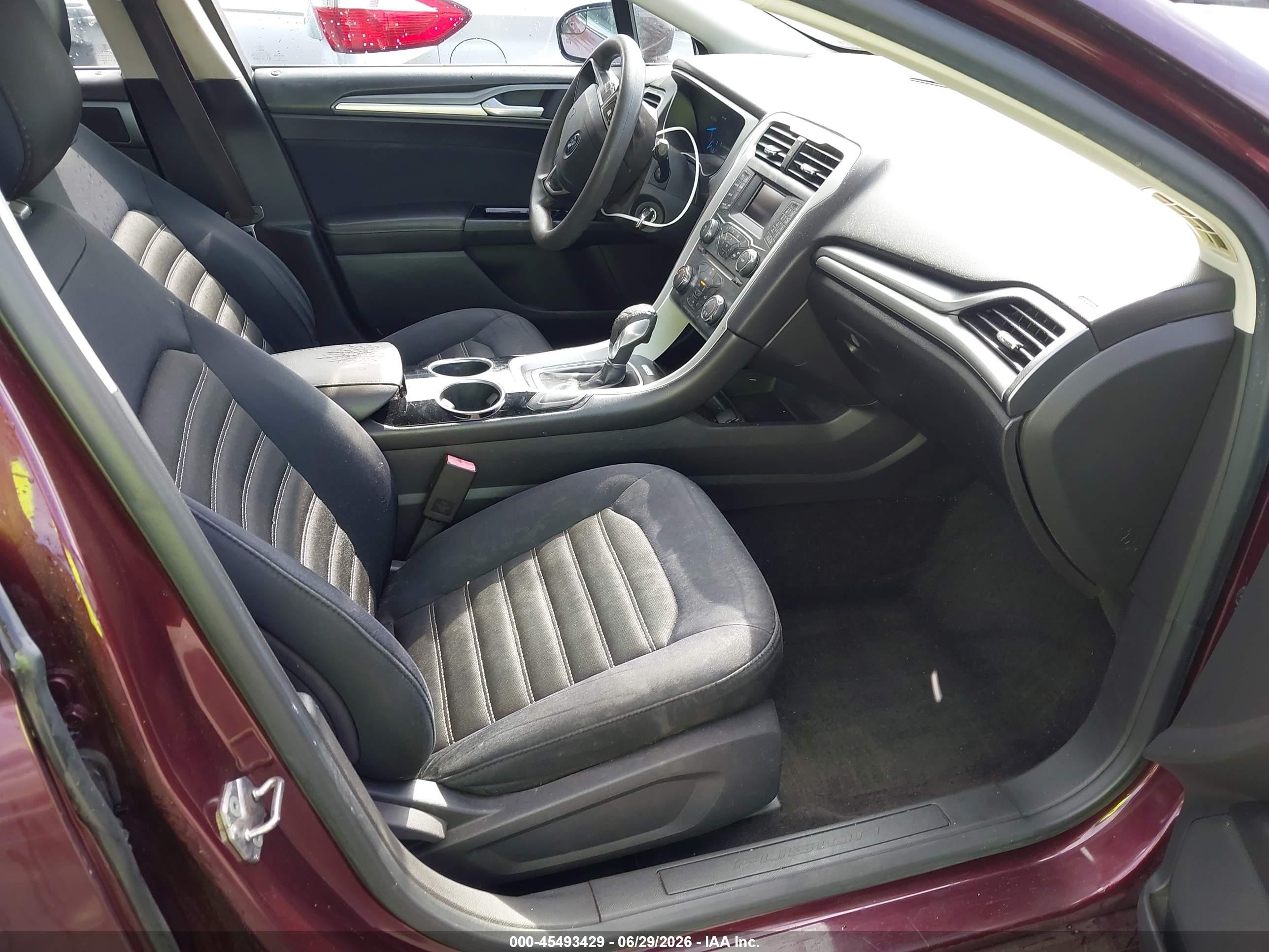 2013 Ford Fusion Se Burgundy vin: 3FA6P0H7XDR223214