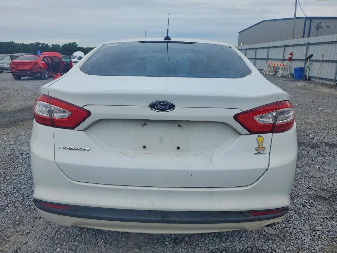 2014 Ford Fusion White vin: 3FA6P0H7XDR228249