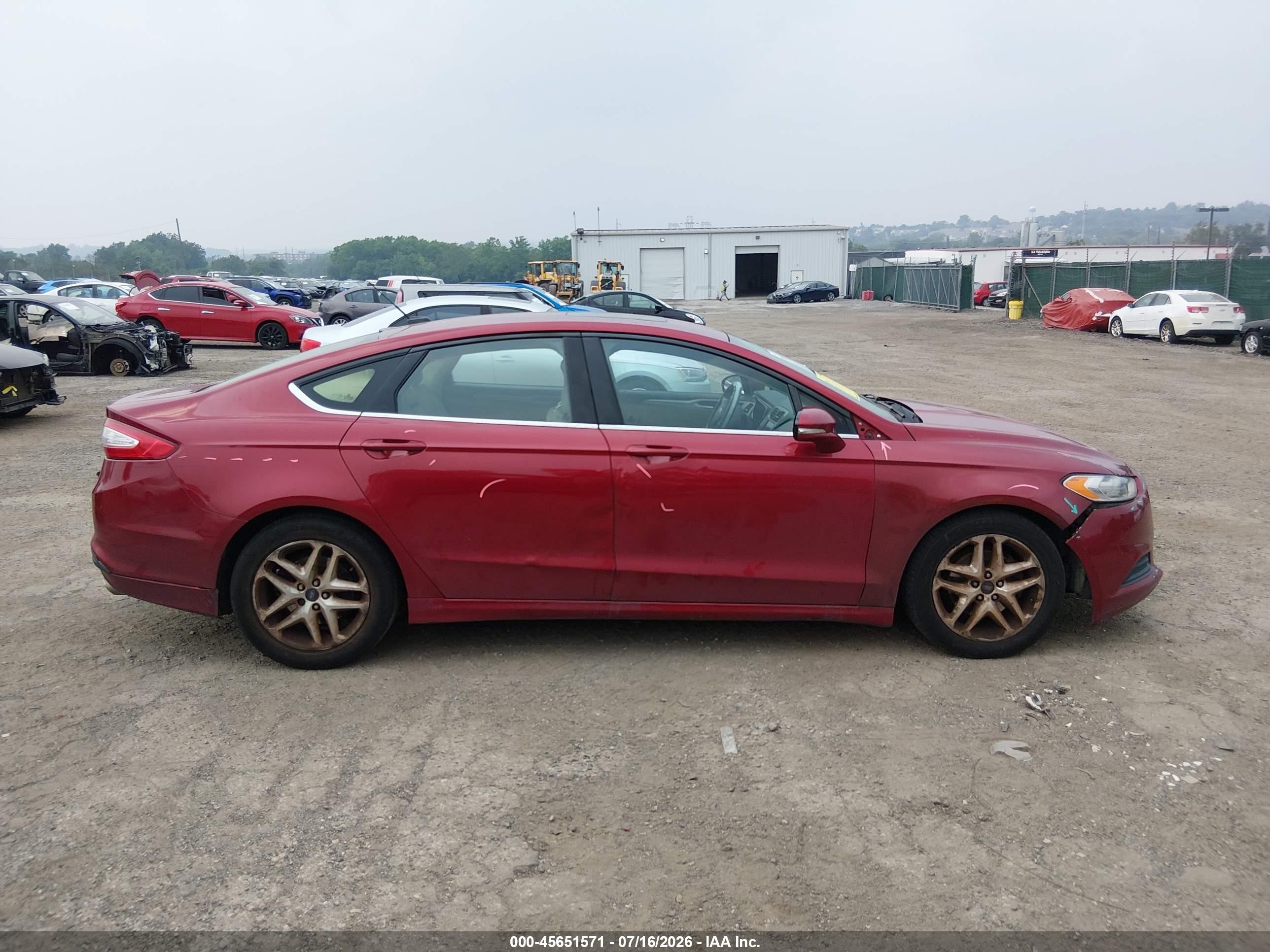 2013 Ford Fusion Se Red vin: 3FA6P0H7XDR301698