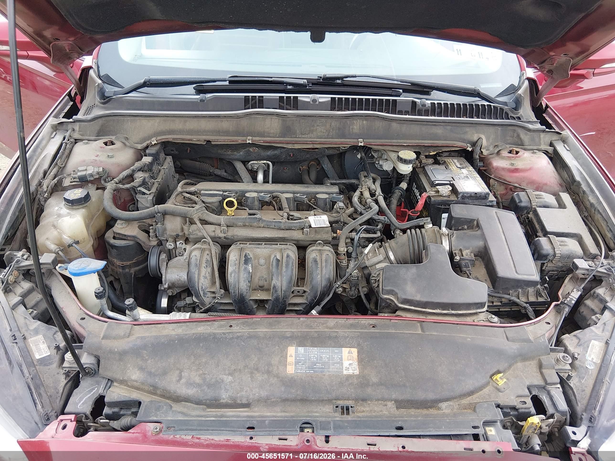 2013 Ford Fusion Se Red vin: 3FA6P0H7XDR301698