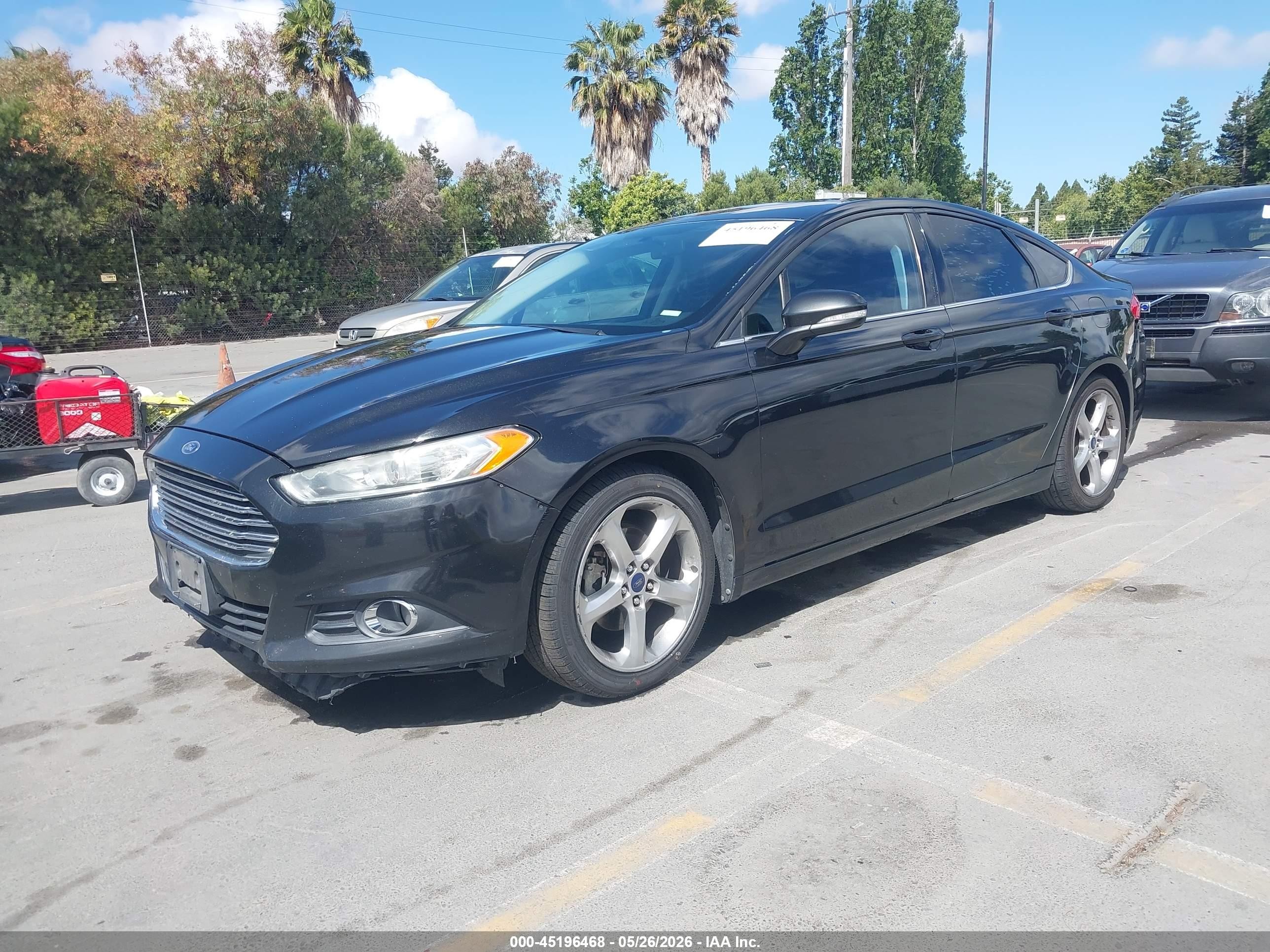 2013 Ford Fusion Se Black vin: 3FA6P0H7XDR325550