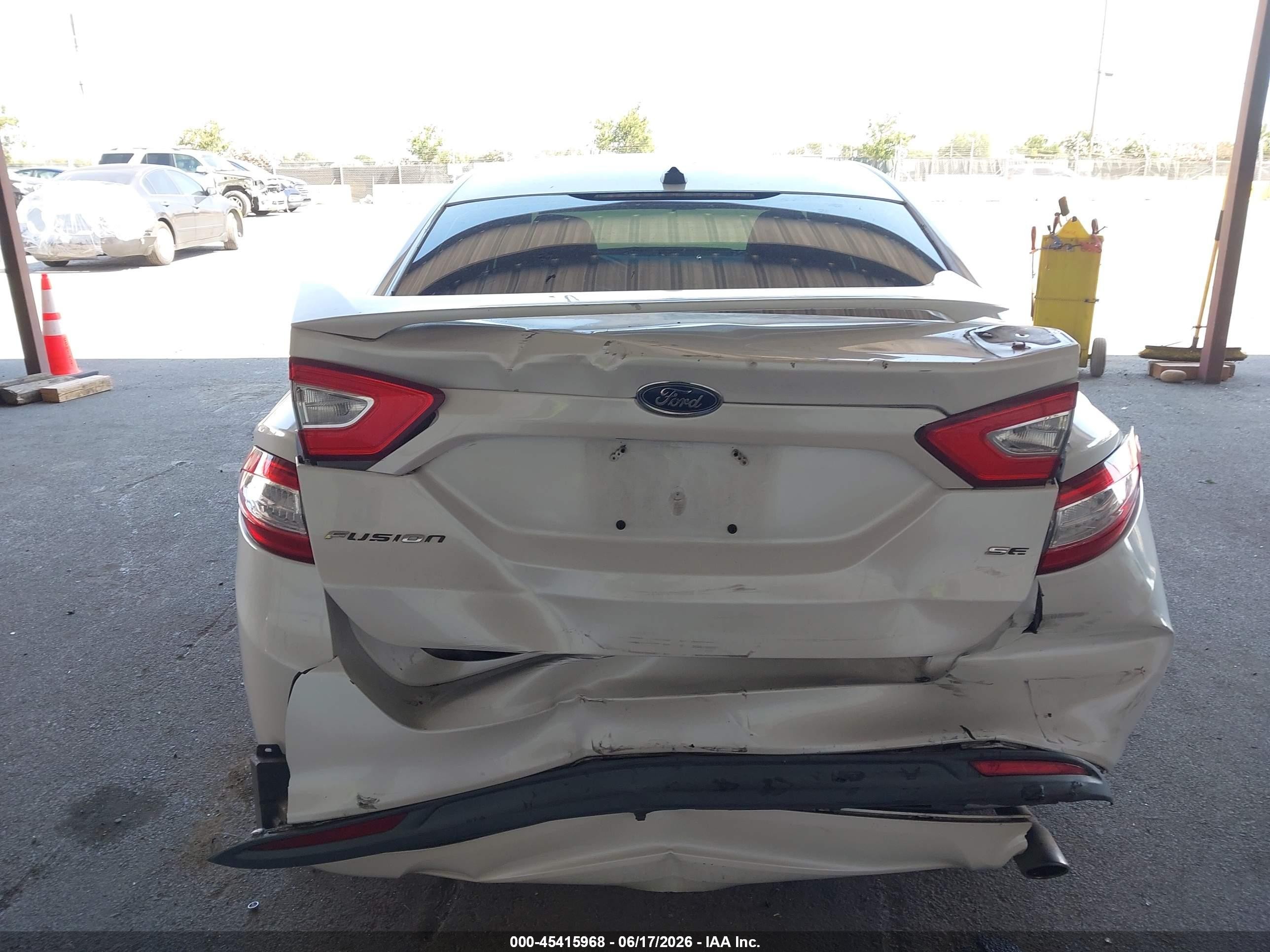 2013 Ford Fusion Se White vin: 3FA6P0H7XDR325953