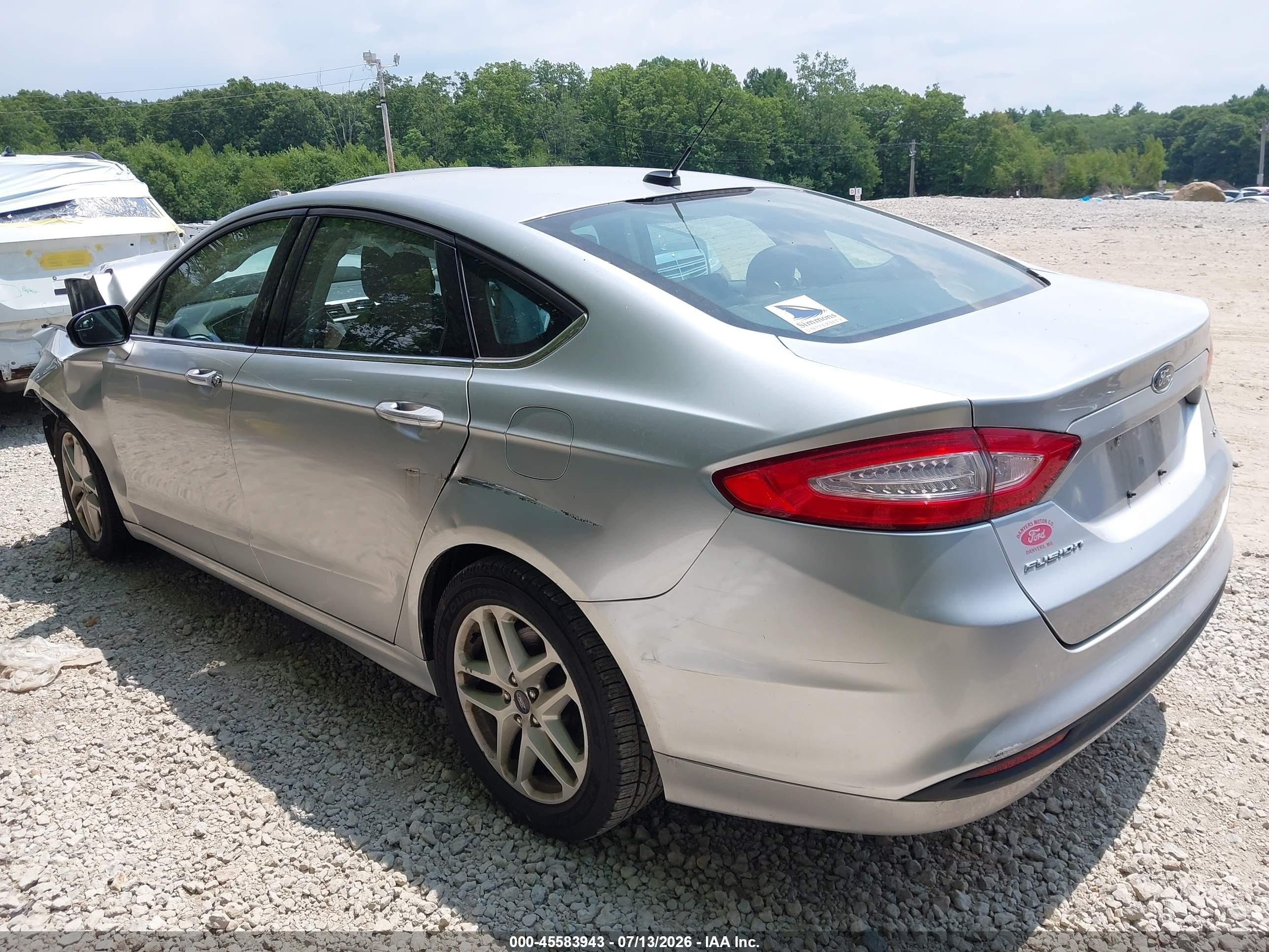 2013 Ford Fusion Se Silver vin: 3FA6P0H7XDR335138
