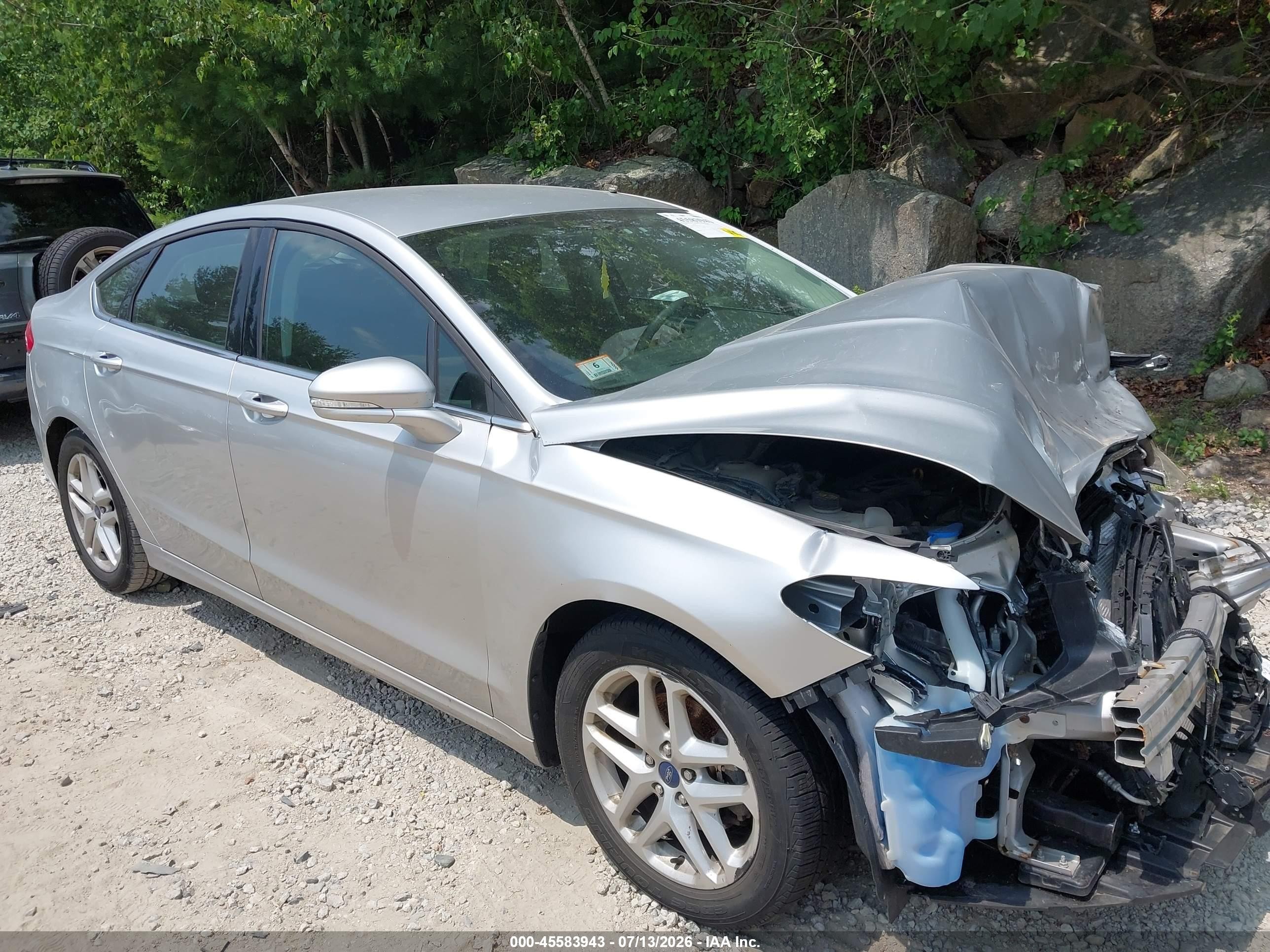 2013 Ford Fusion Se Silver vin: 3FA6P0H7XDR335138