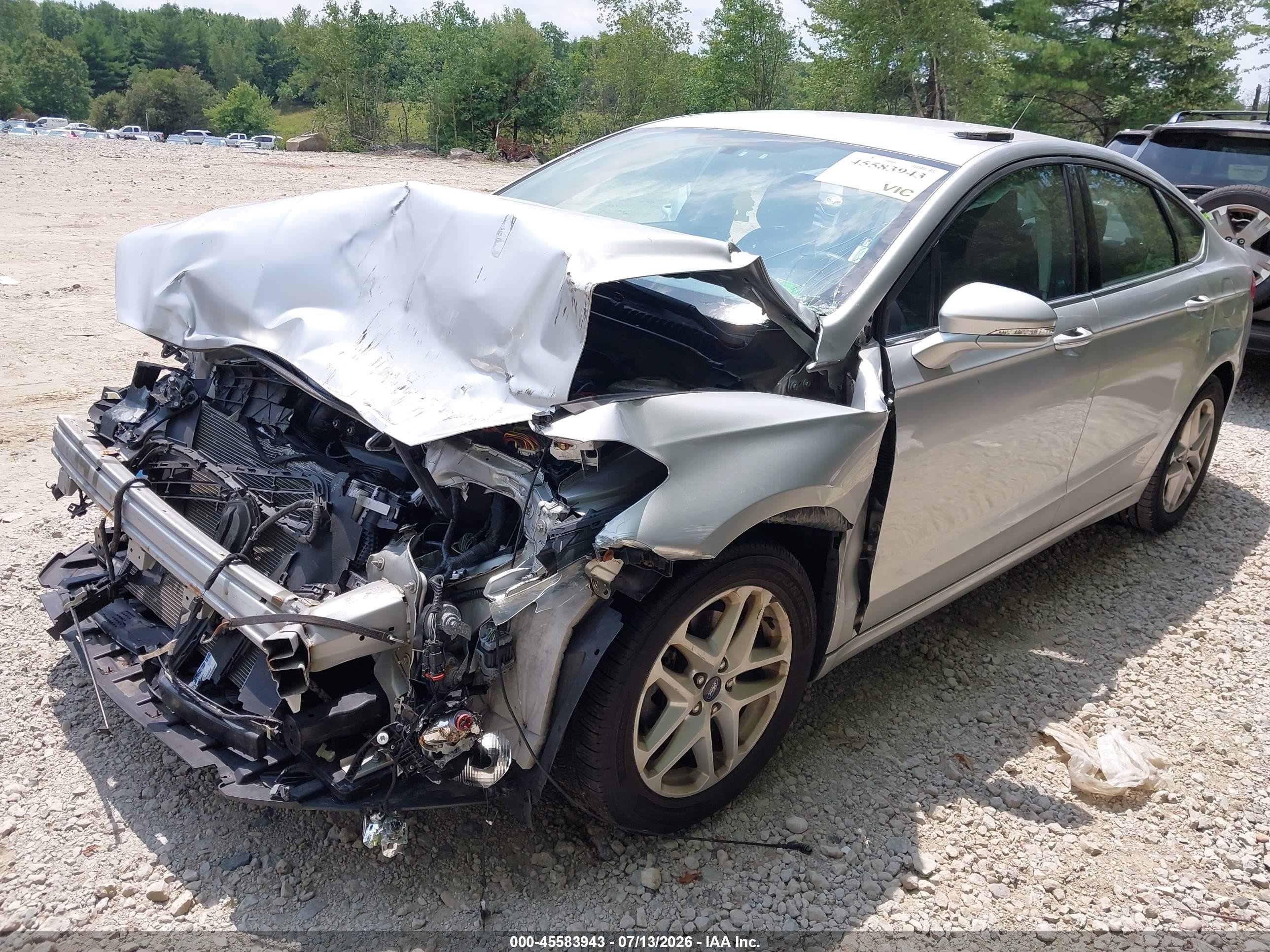 2013 Ford Fusion Se Silver vin: 3FA6P0H7XDR335138