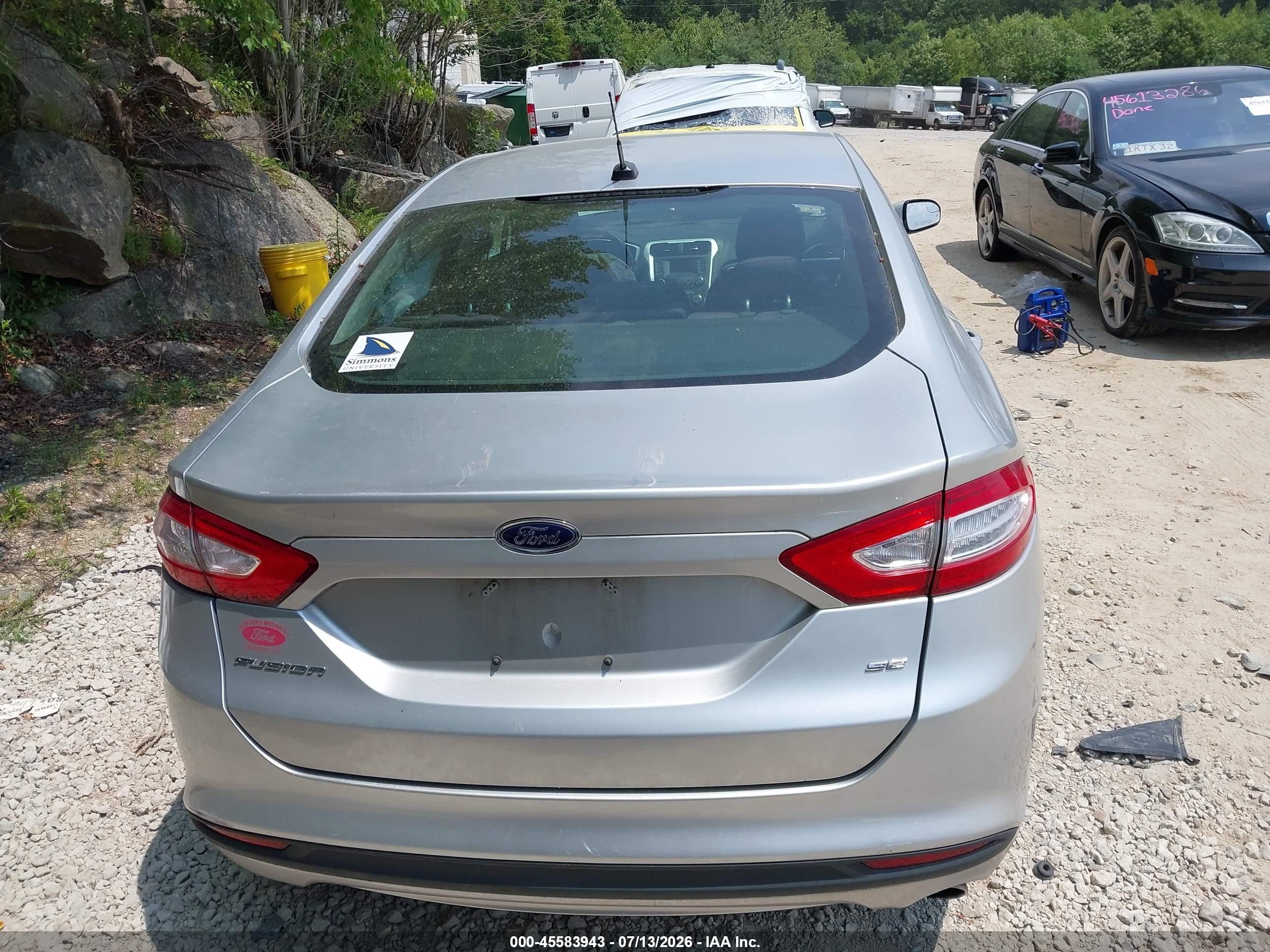 2013 Ford Fusion Se Silver vin: 3FA6P0H7XDR335138