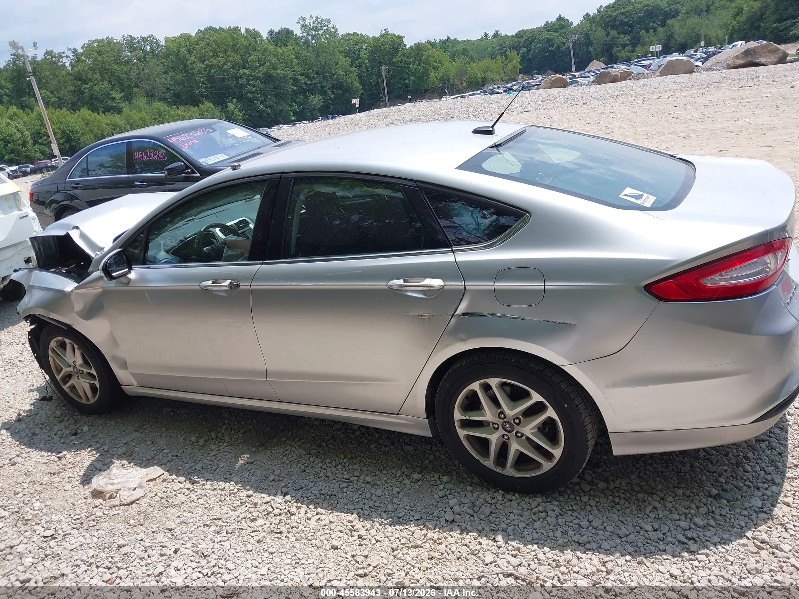 2013 Ford Fusion Se Silver vin: 3FA6P0H7XDR335138