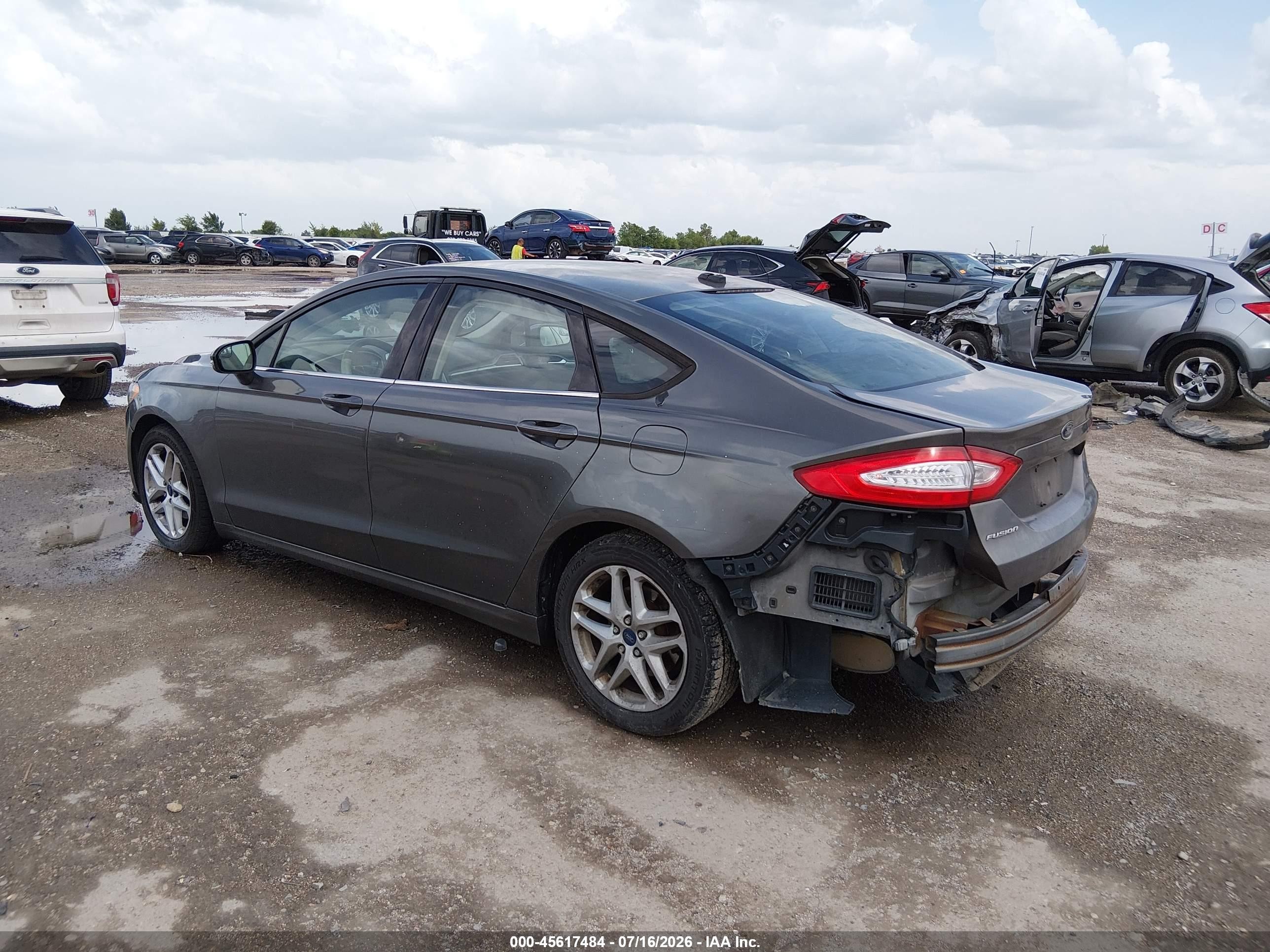 2013 Ford Fusion Se Gray vin: 3FA6P0H7XDR347953