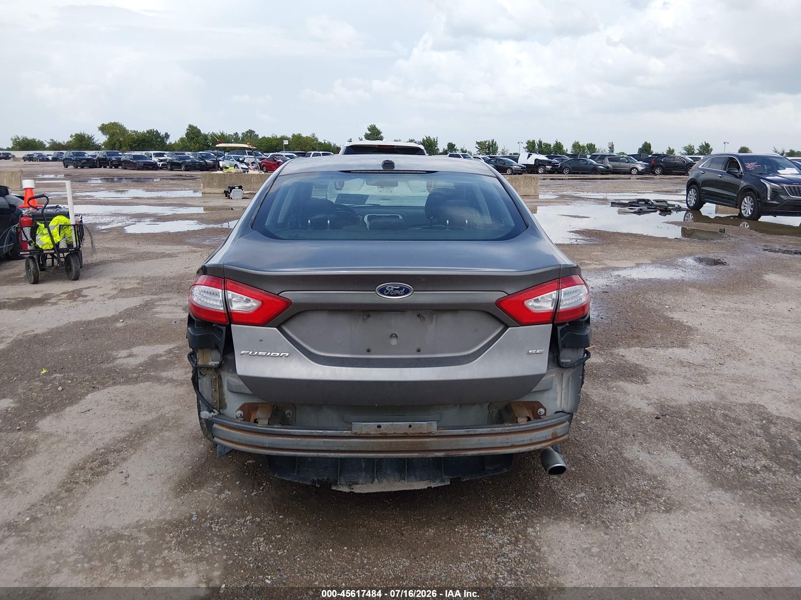 2013 Ford Fusion Se Gray vin: 3FA6P0H7XDR347953