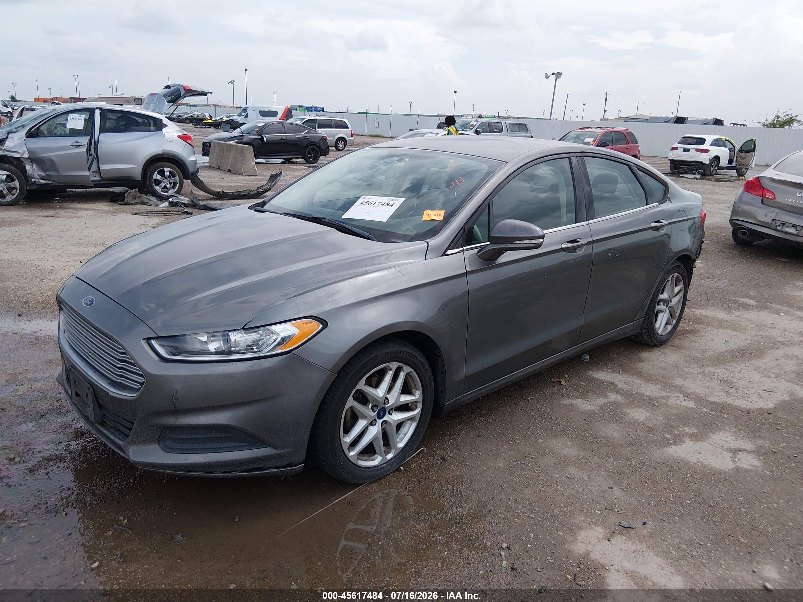 2013 Ford Fusion Se Gray vin: 3FA6P0H7XDR347953