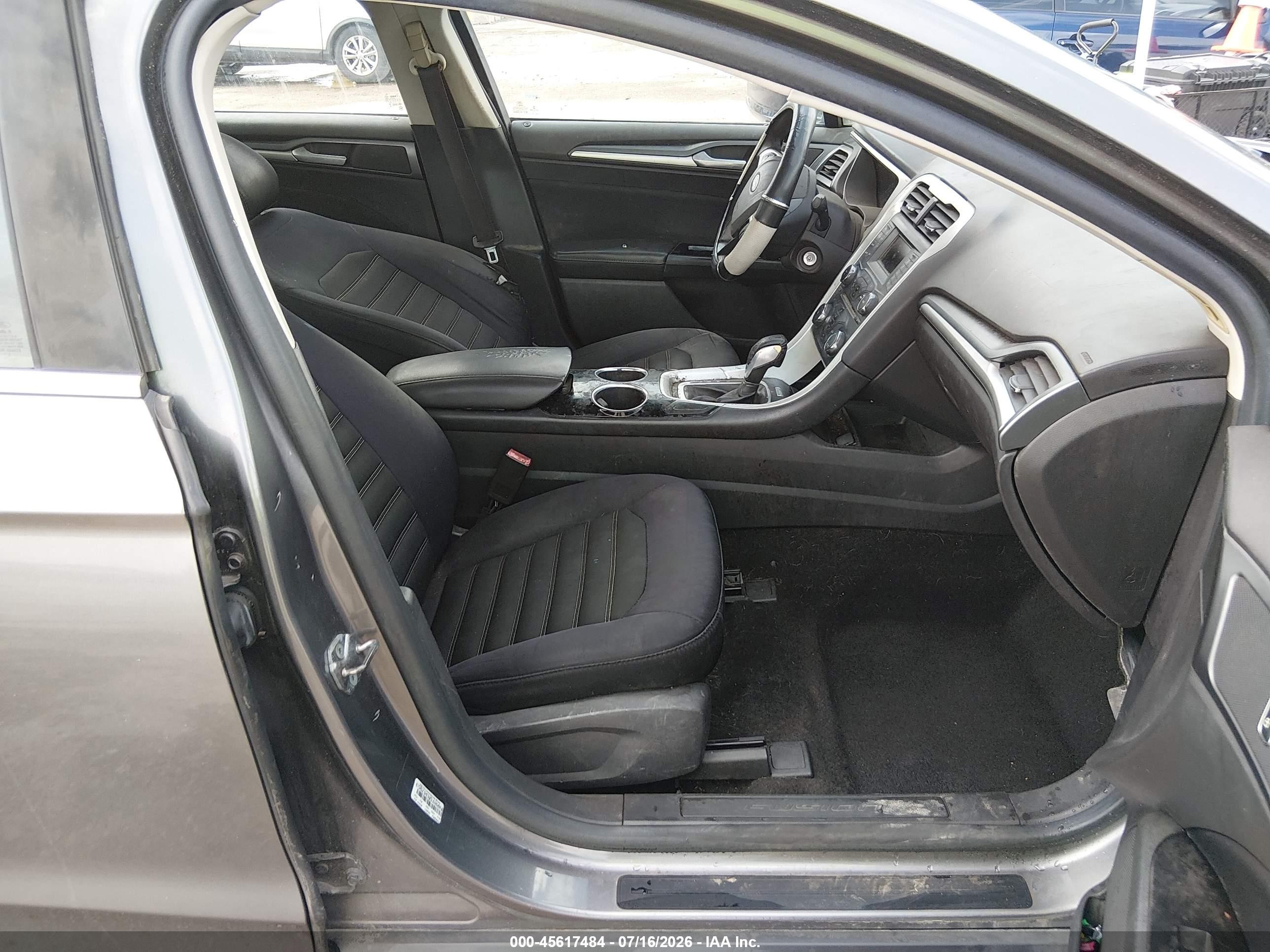 2013 Ford Fusion Se Gray vin: 3FA6P0H7XDR347953