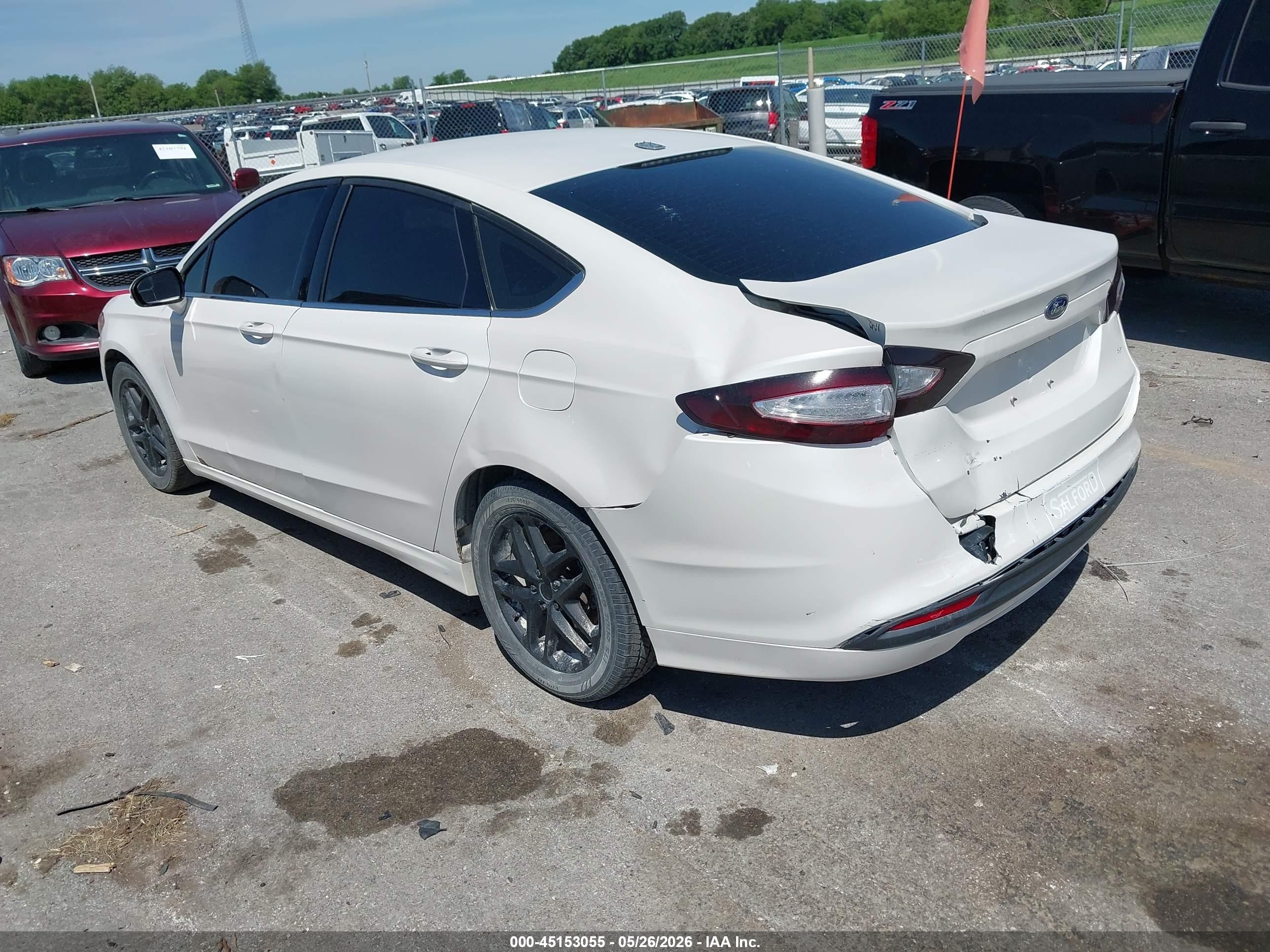 2013 Ford Fusion Se White vin: 3FA6P0H7XDR357737