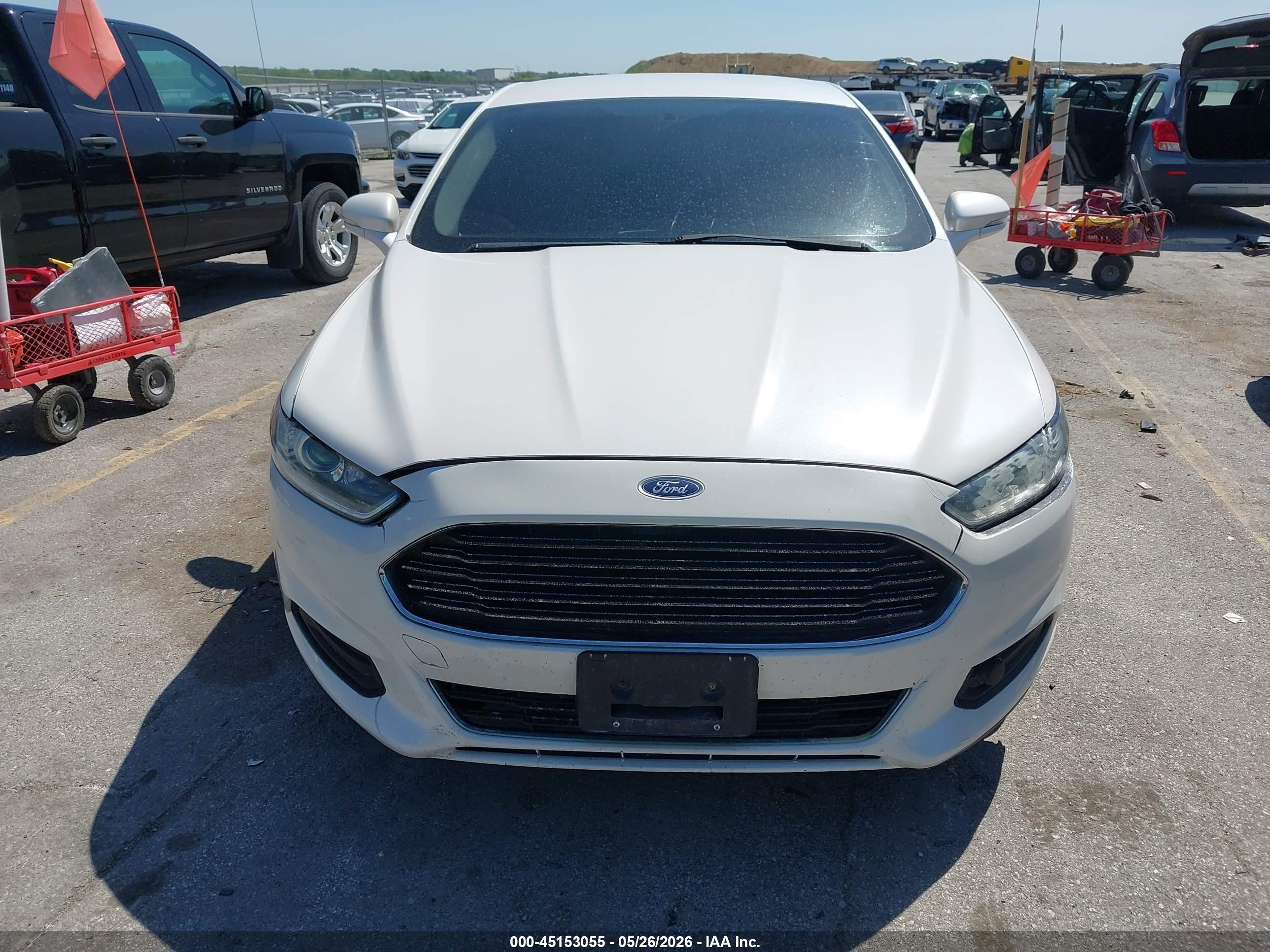 2013 Ford Fusion Se White vin: 3FA6P0H7XDR357737