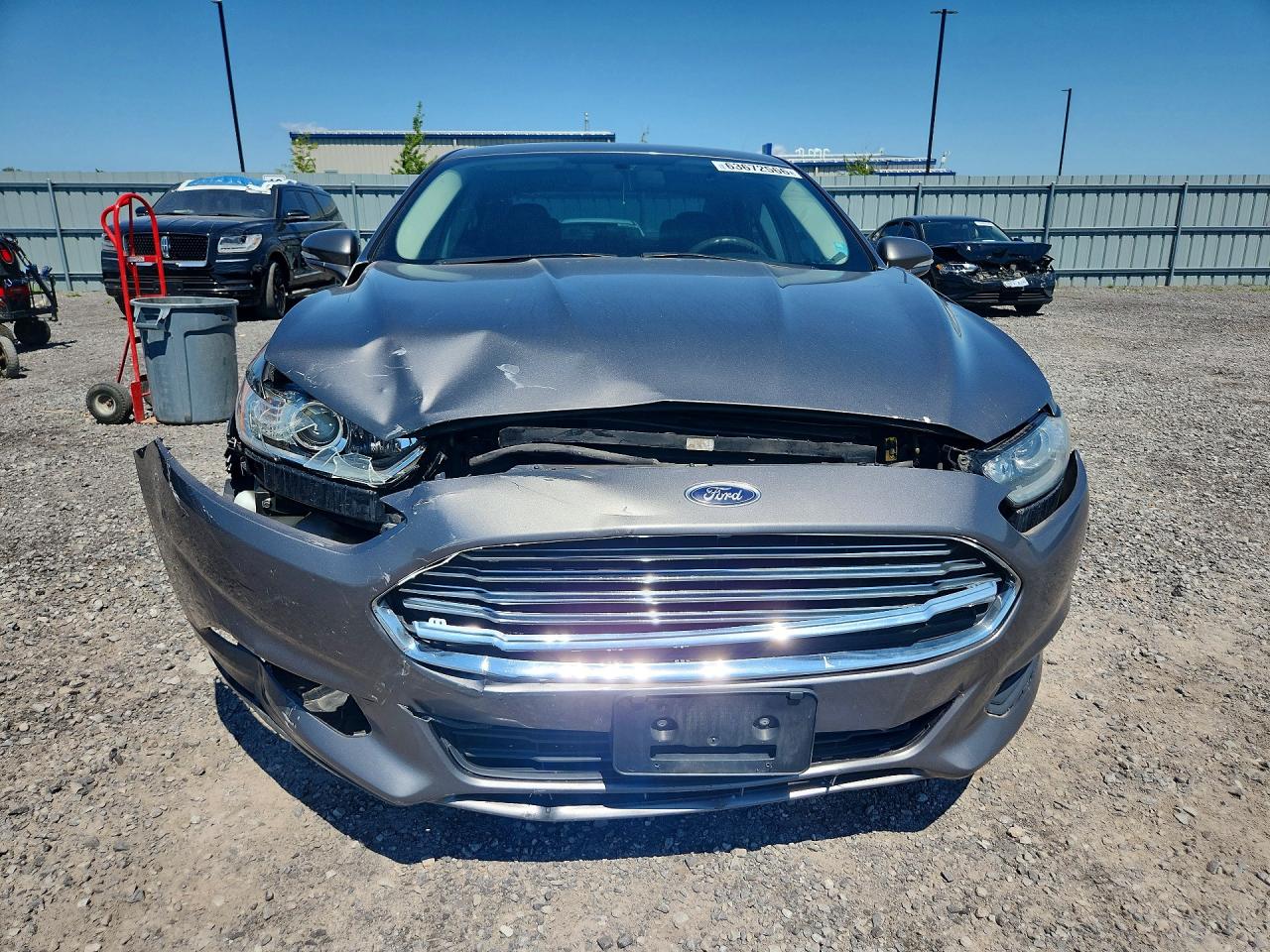 2014 Ford Fusion Se Gray vin: 3FA6P0H7XER105052