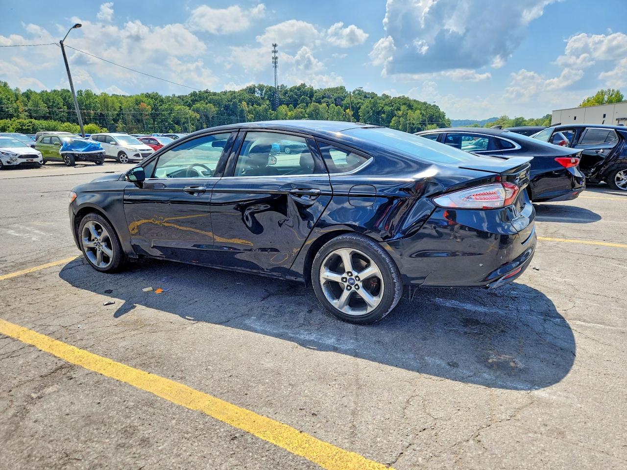 2014 Ford Fusion Se Black vin: 3FA6P0H7XER127455
