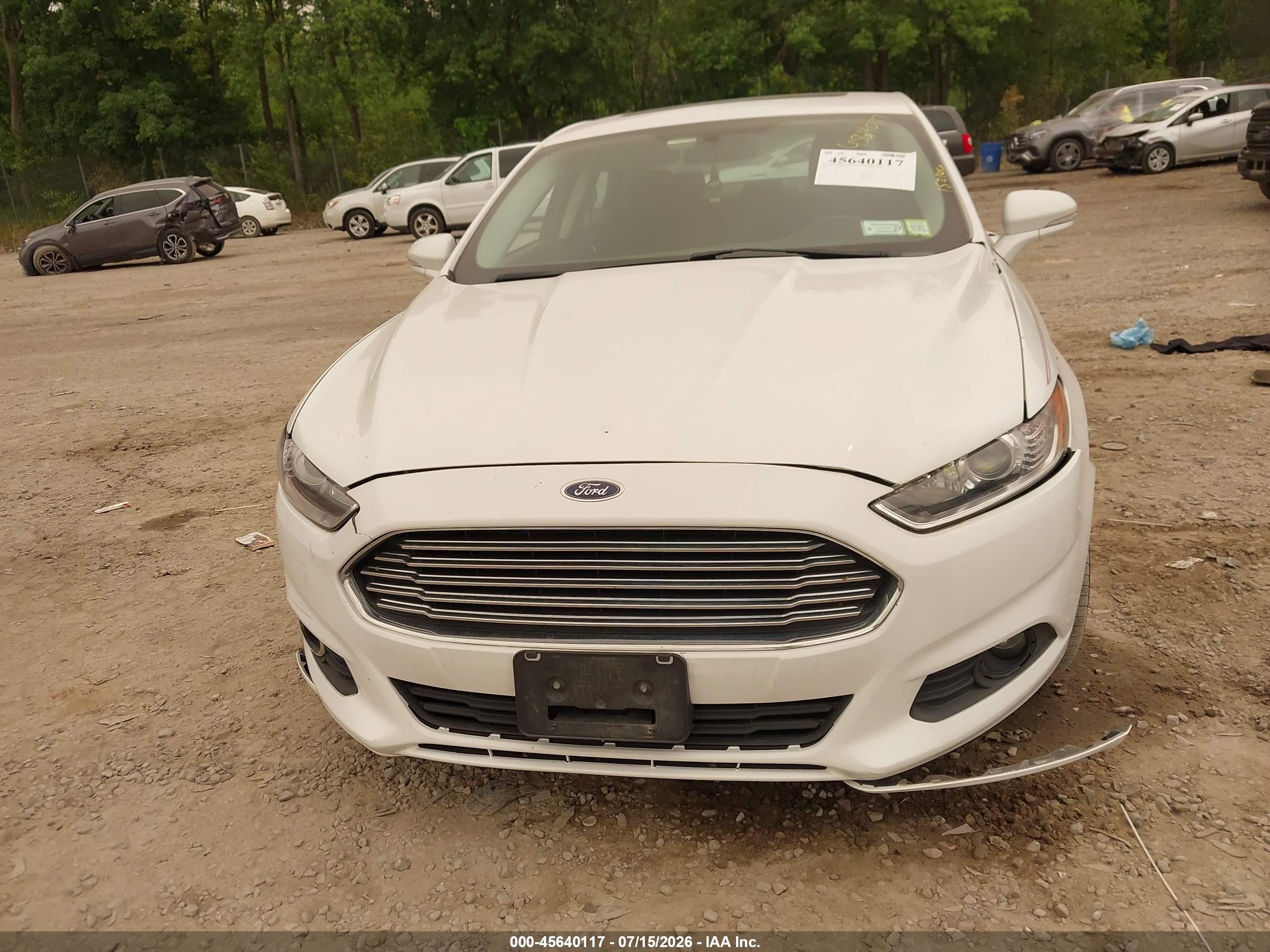 2014 Ford Fusion Se White vin: 3FA6P0H7XER139749