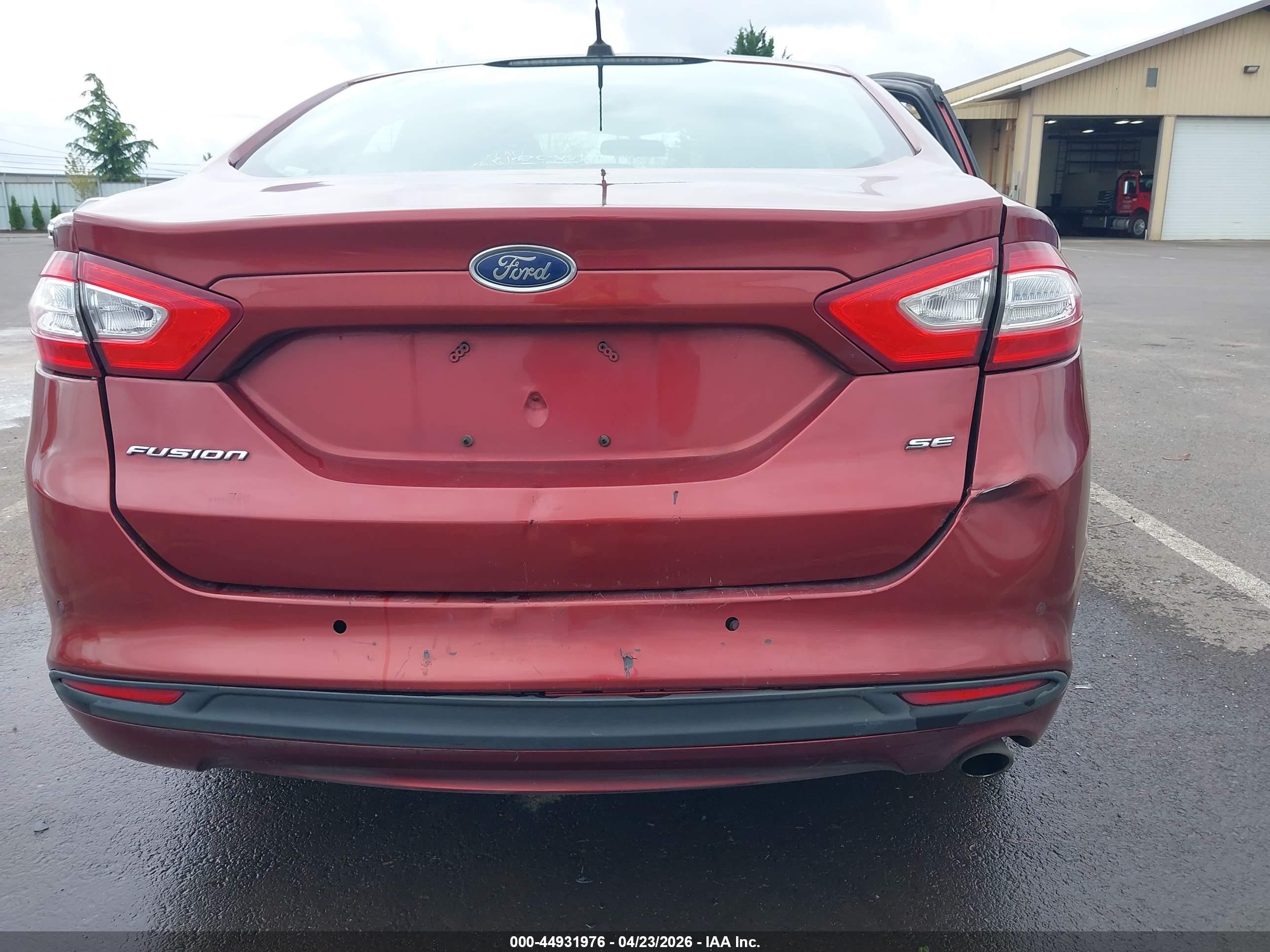 2014 Ford Fusion Se Red vin: 3FA6P0H7XER151397
