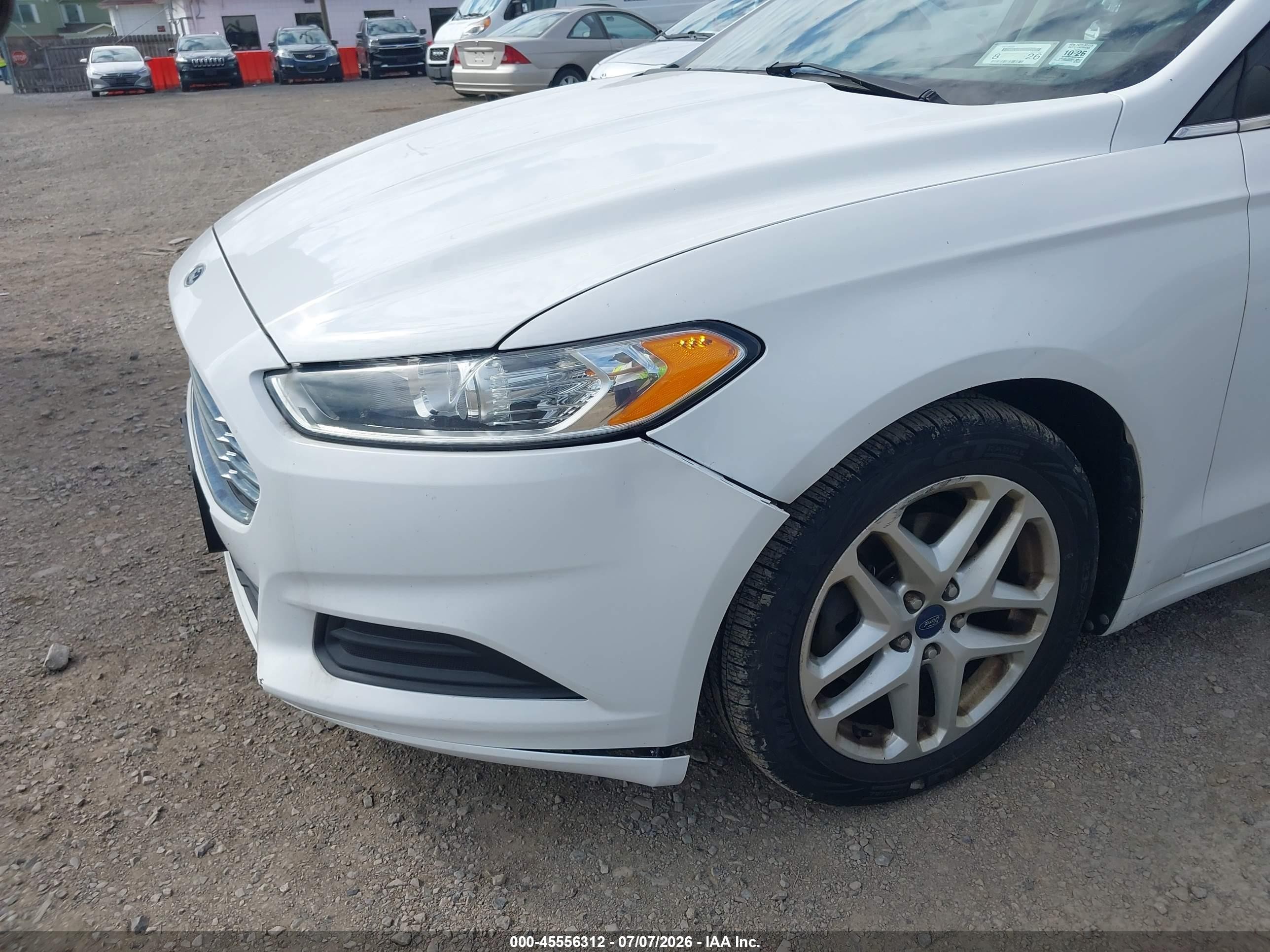 2014 Ford Fusion Se White vin: 3FA6P0H7XER156020