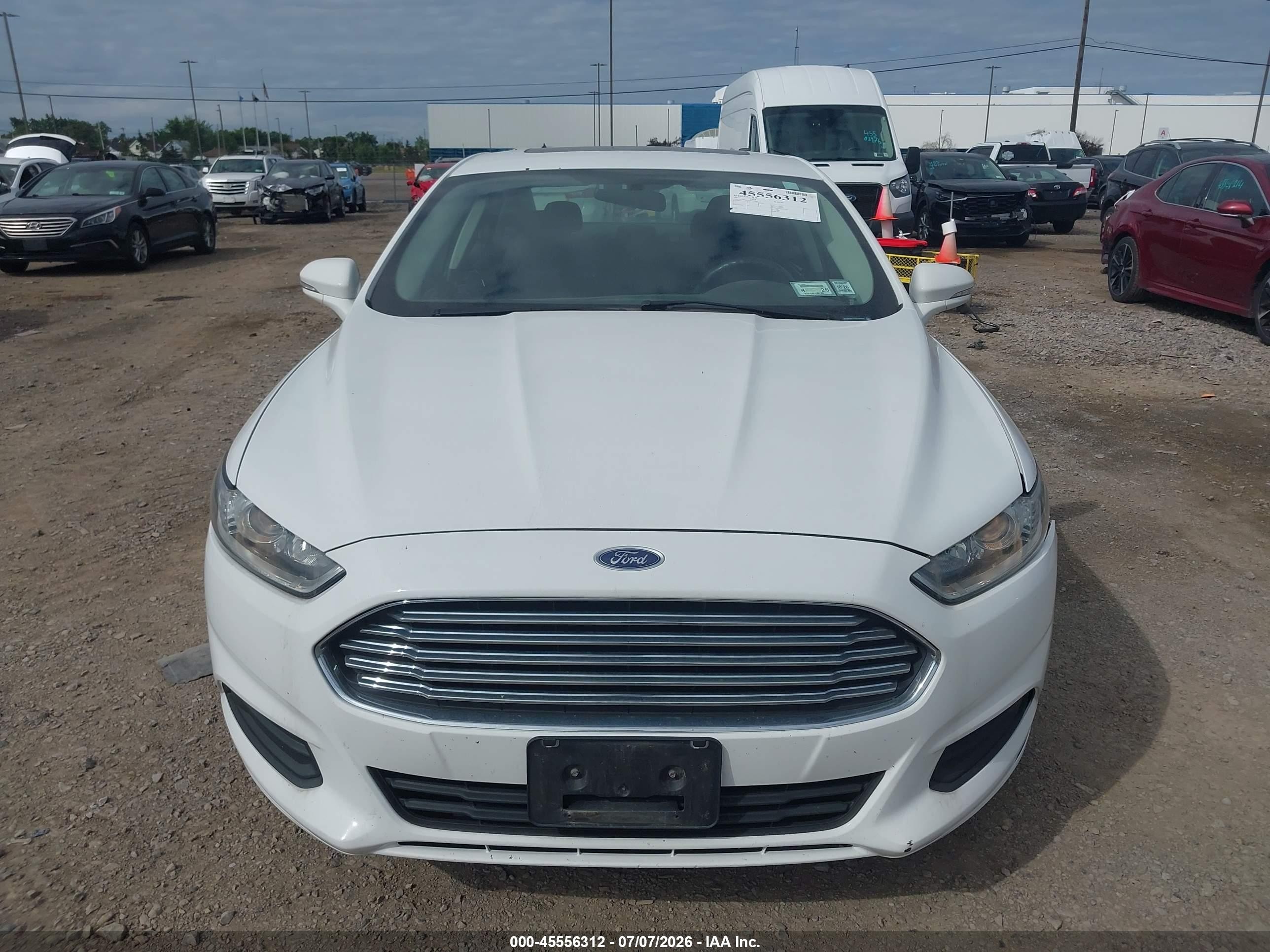 2014 Ford Fusion Se White vin: 3FA6P0H7XER156020