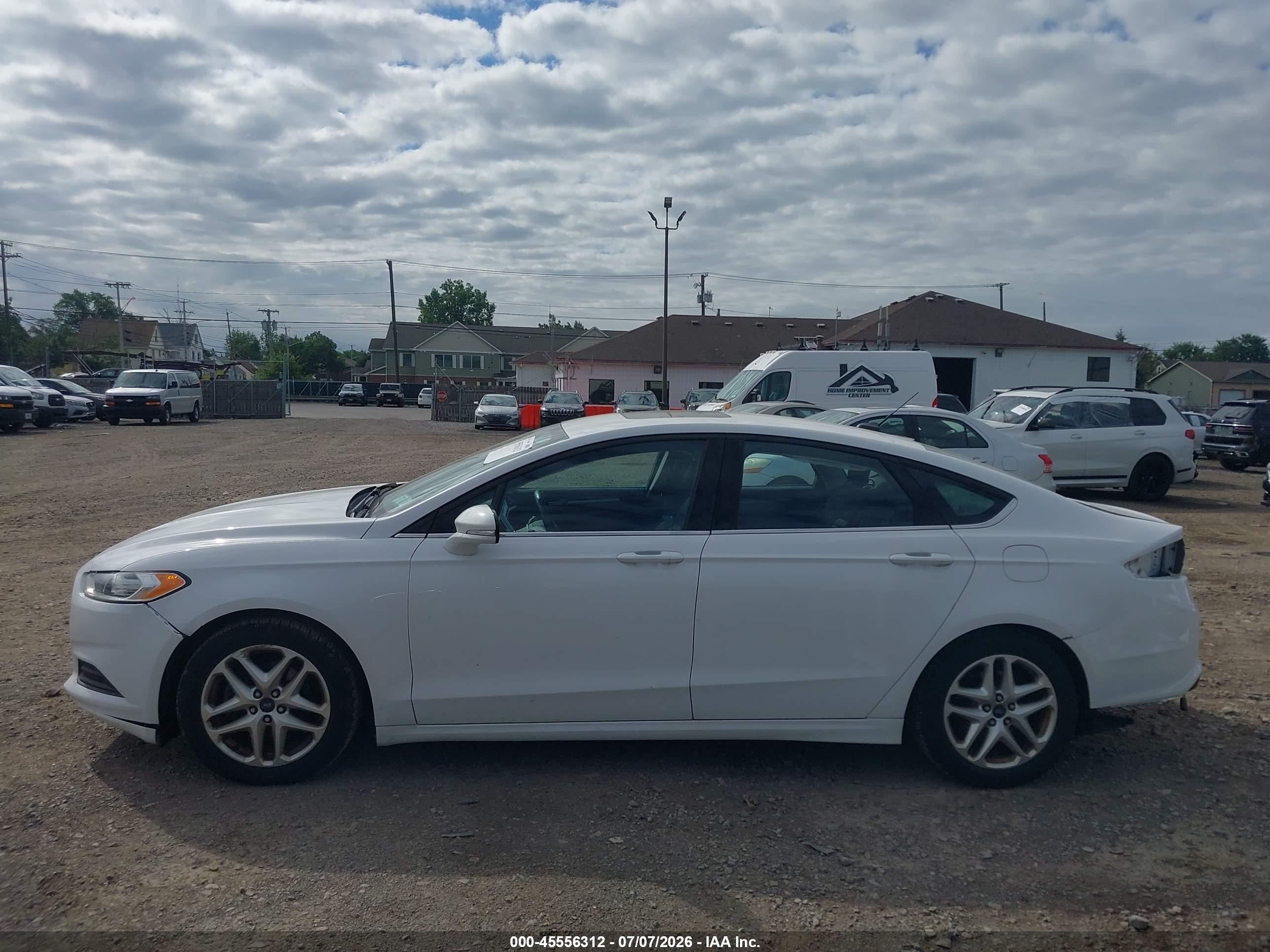 2014 Ford Fusion Se White vin: 3FA6P0H7XER156020