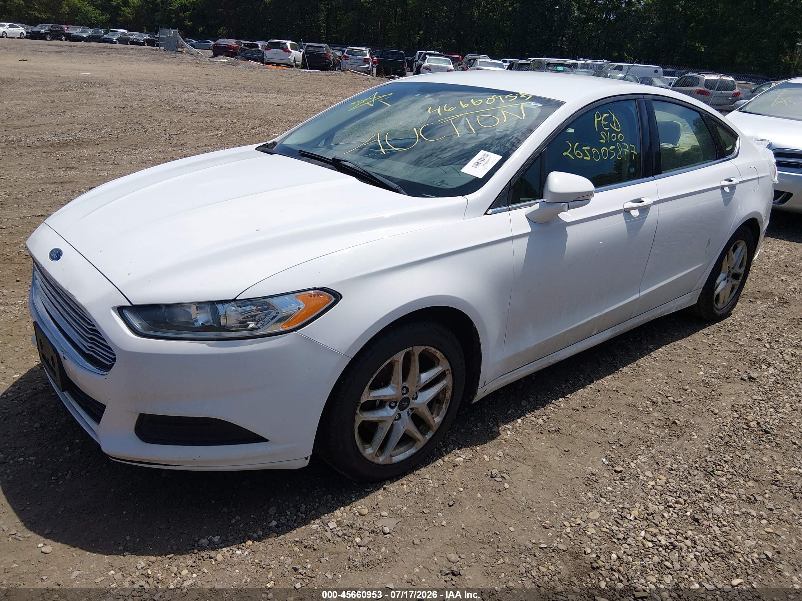 2014 Ford Fusion Se Белый vin: 3FA6P0H7XER192287