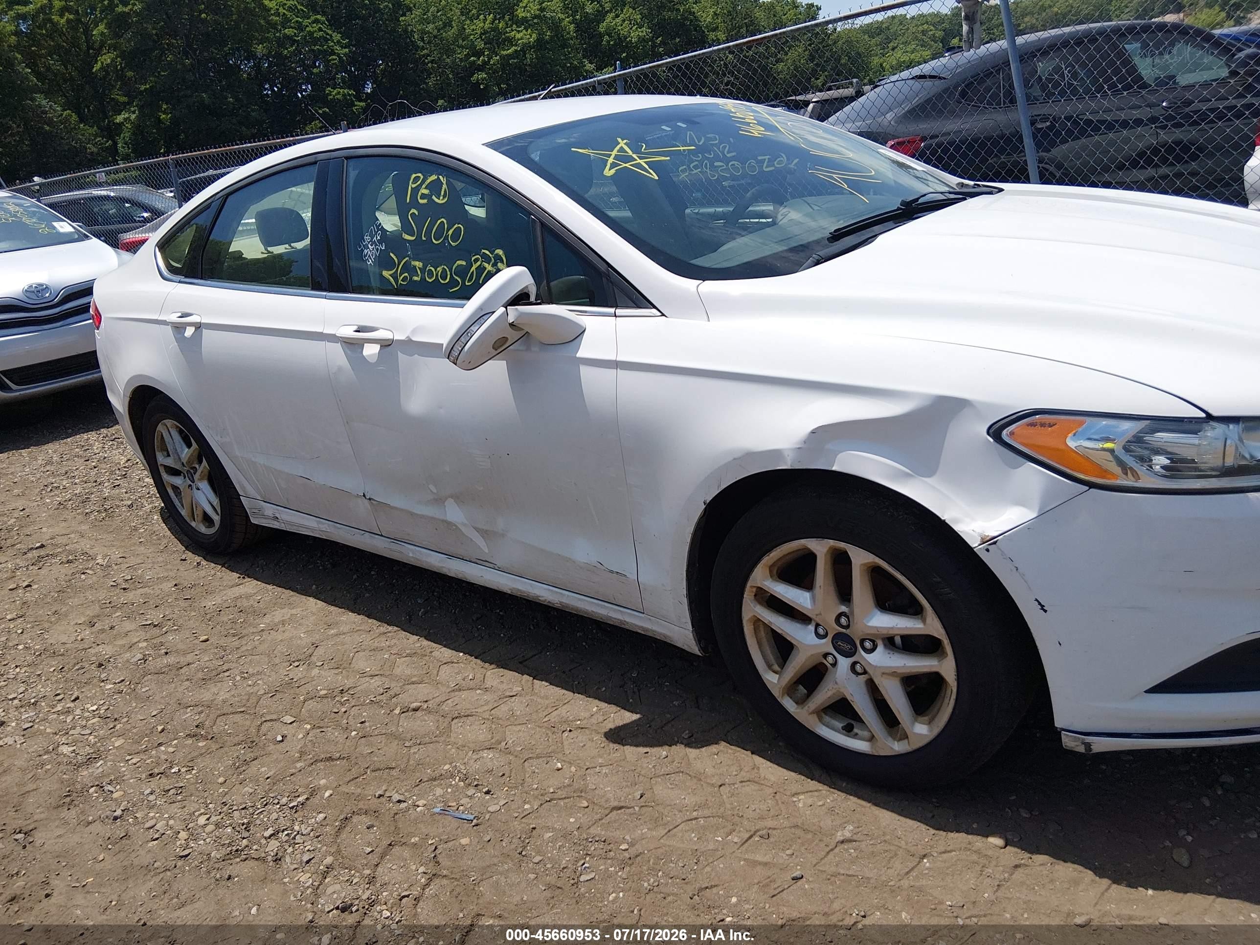 2014 Ford Fusion Se Белый vin: 3FA6P0H7XER192287