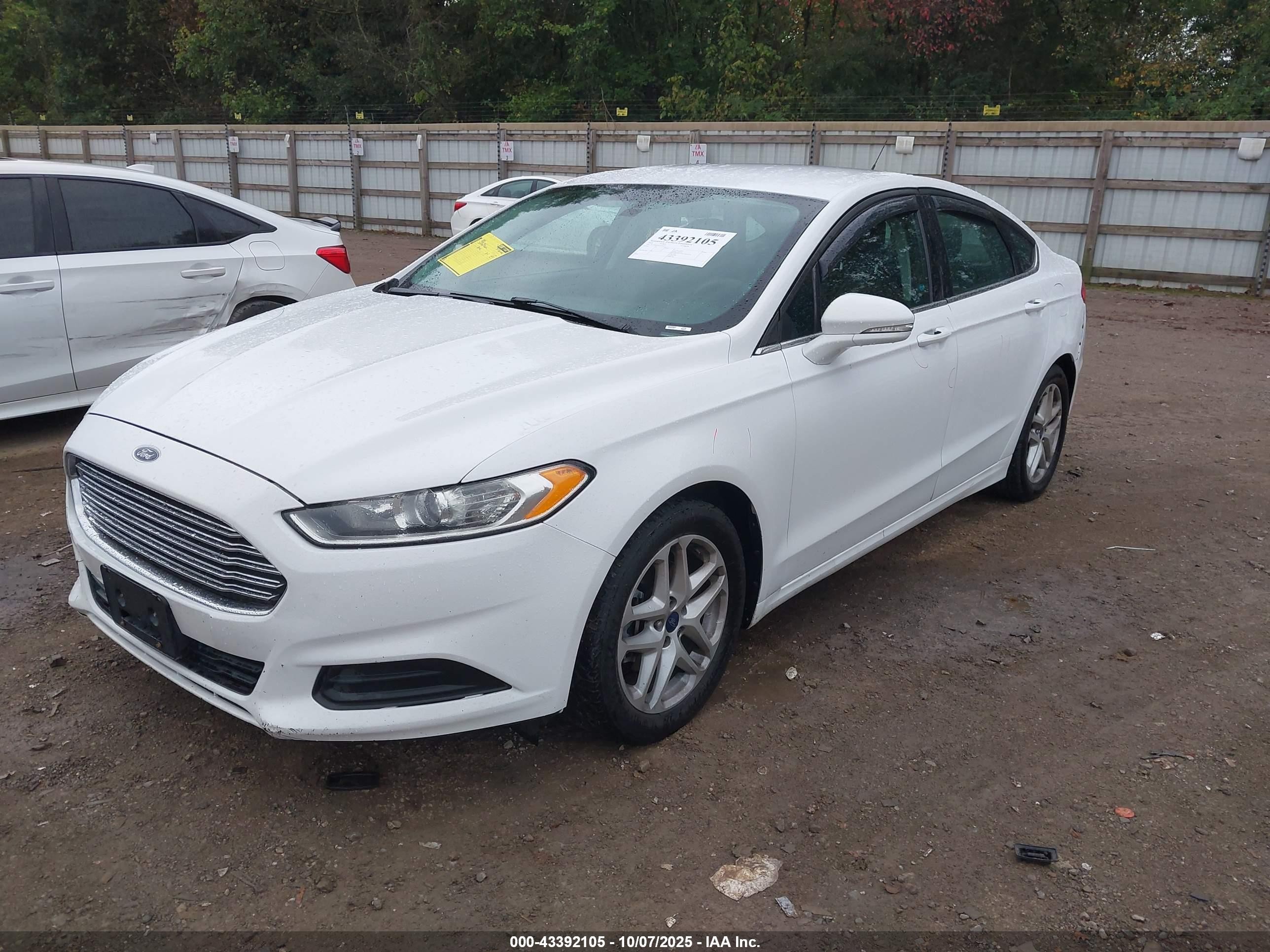 2014 Ford Fusion Se White vin: 3FA6P0H7XER204521