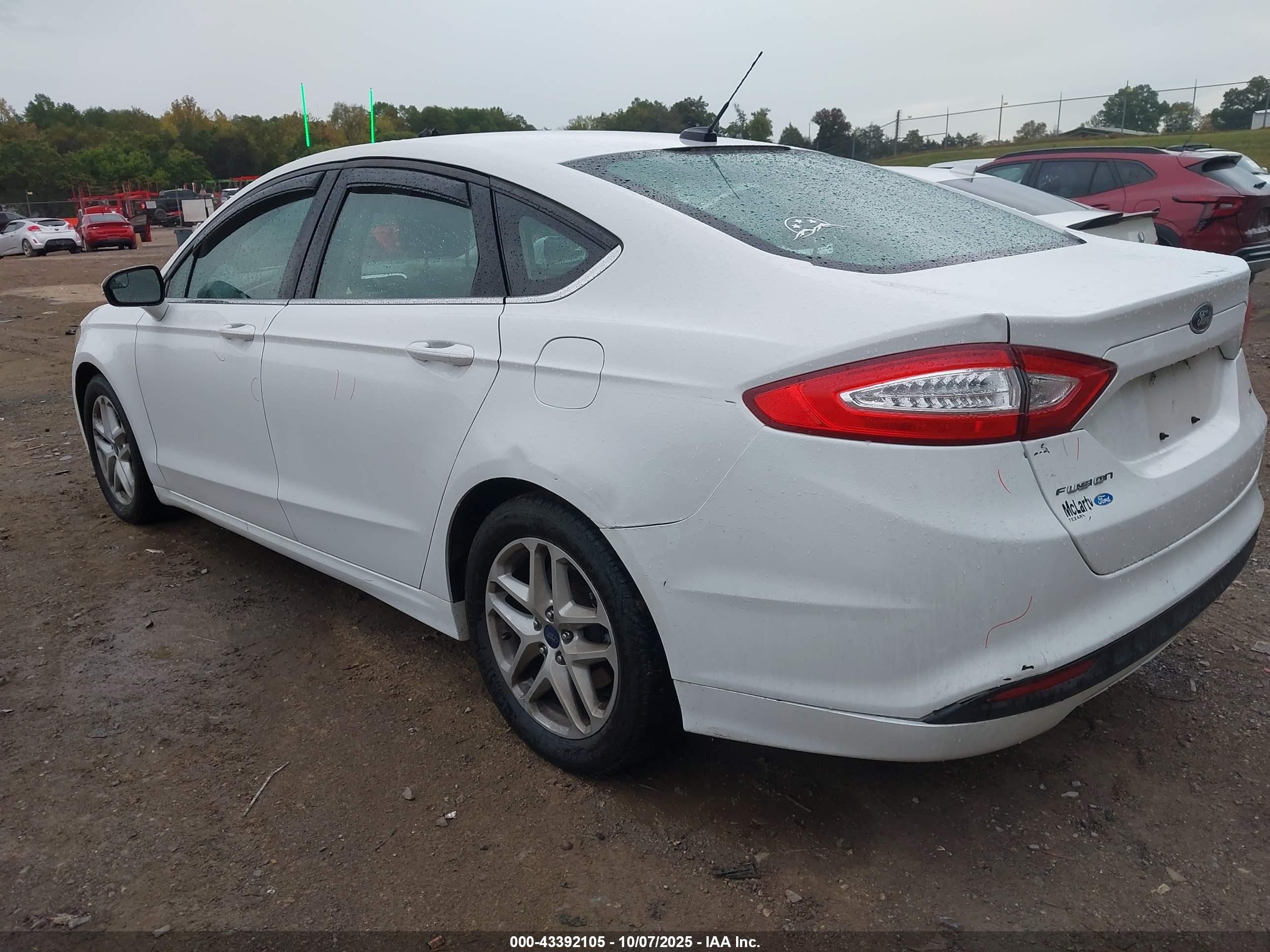 2014 Ford Fusion Se White vin: 3FA6P0H7XER204521