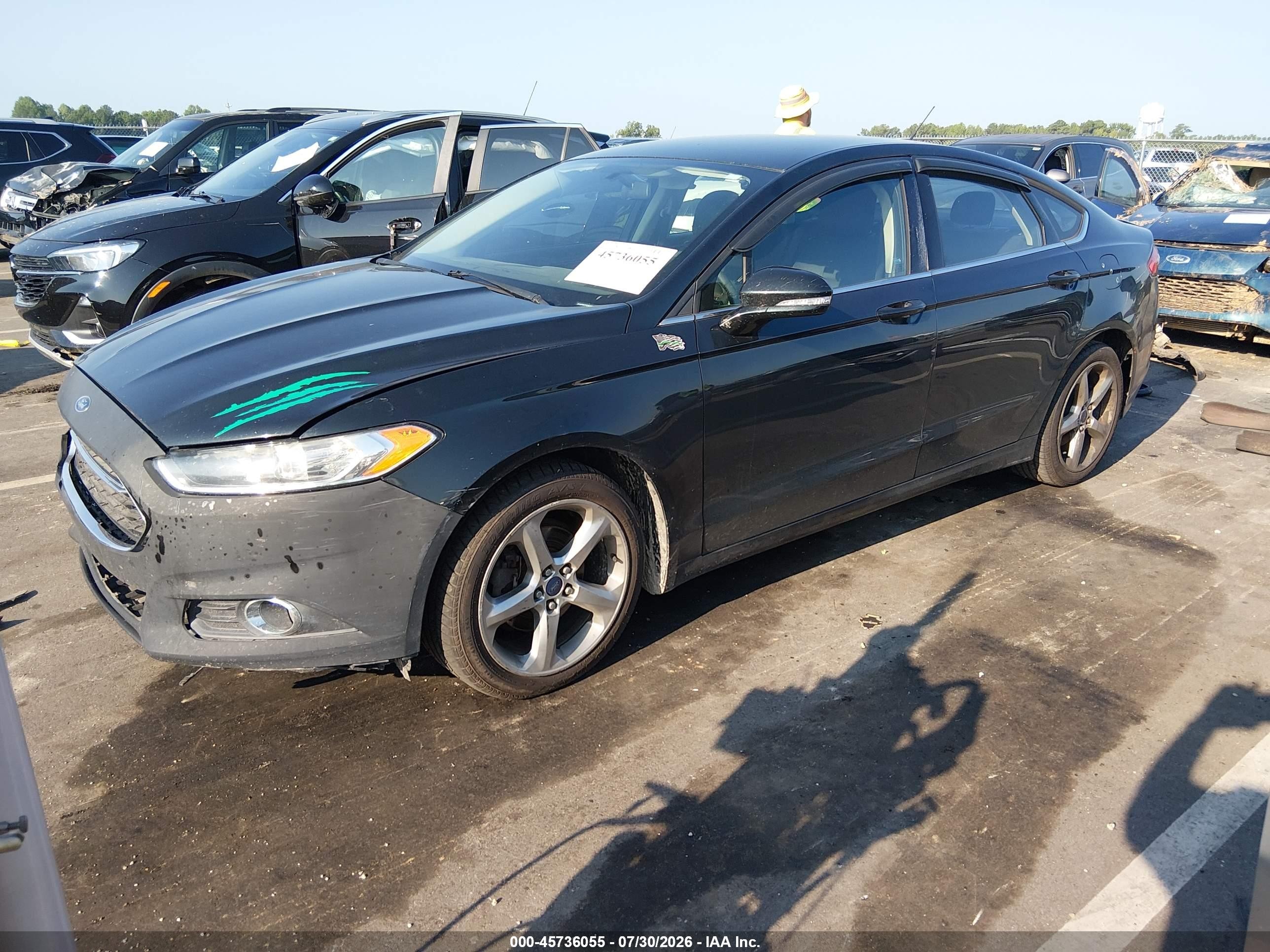 2014 Ford Fusion Se Черный vin: 3FA6P0H7XER238894