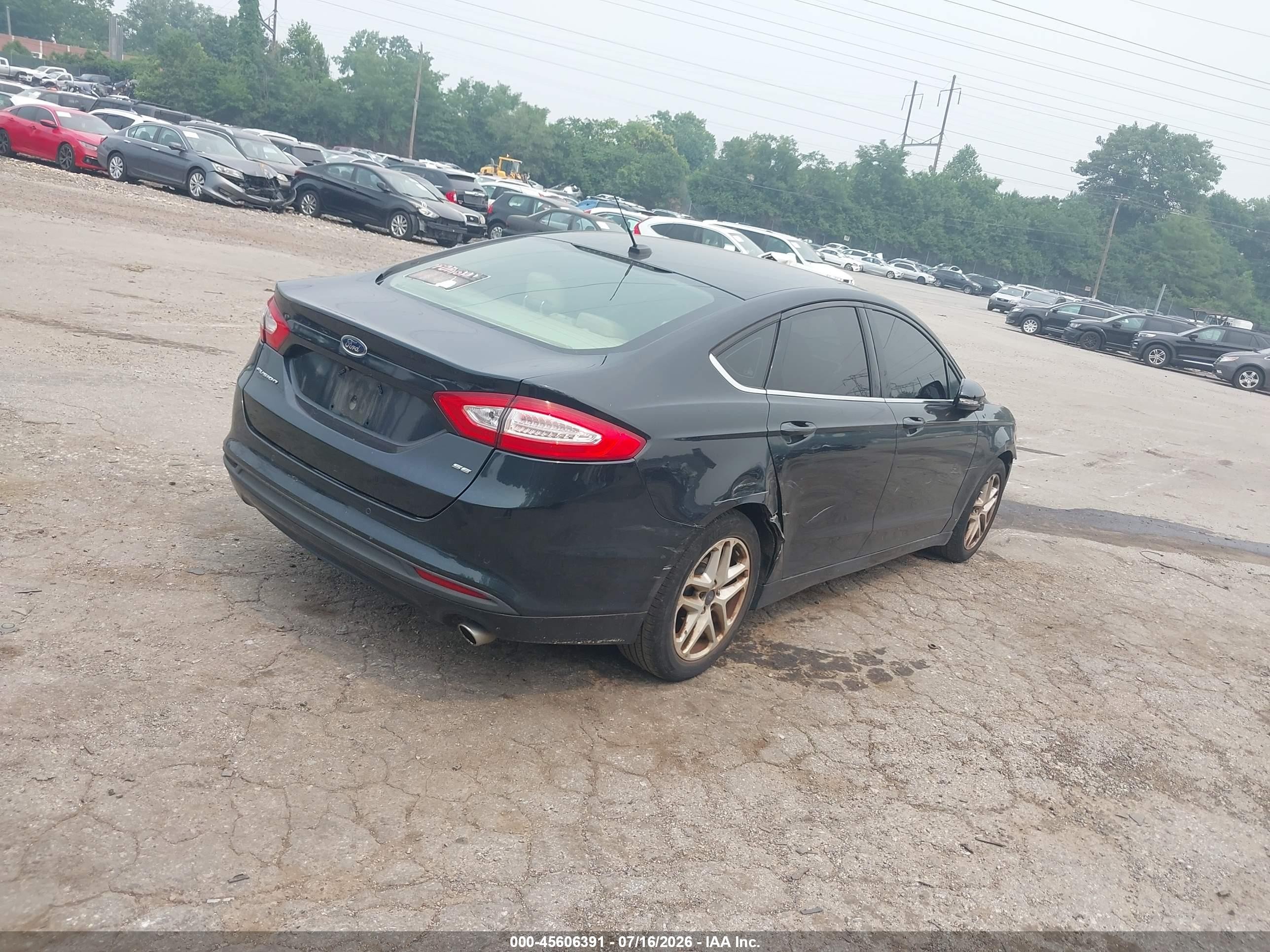 2014 Ford Fusion Se Black vin: 3FA6P0H7XER348540