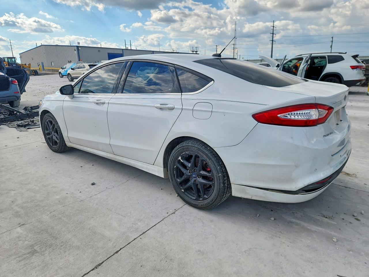 2014 Ford Fusion Se White vin: 3FA6P0H7XER357691