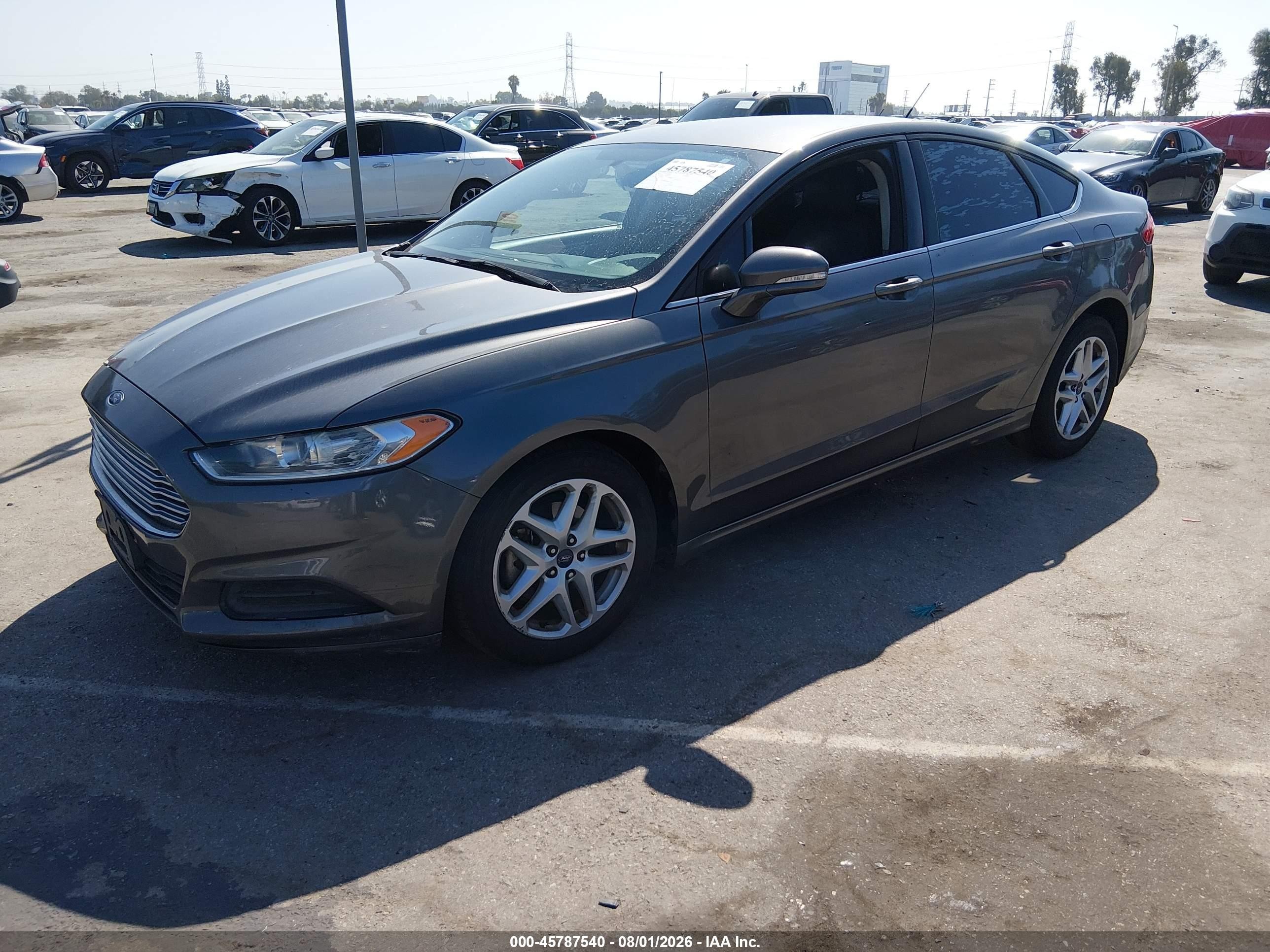 2014 Ford Fusion Se Gray vin: 3FA6P0H7XER366343