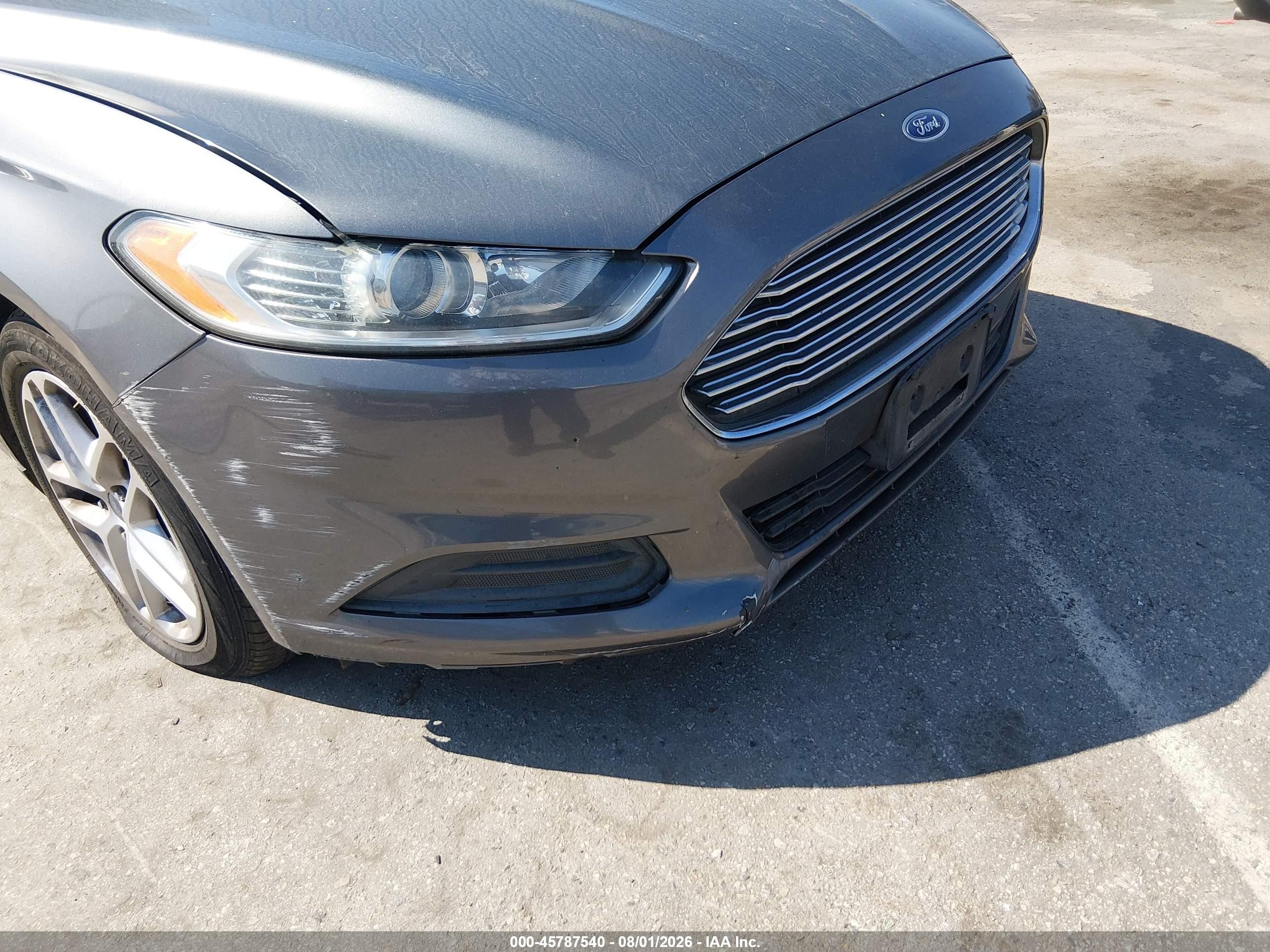 2014 Ford Fusion Se Gray vin: 3FA6P0H7XER366343