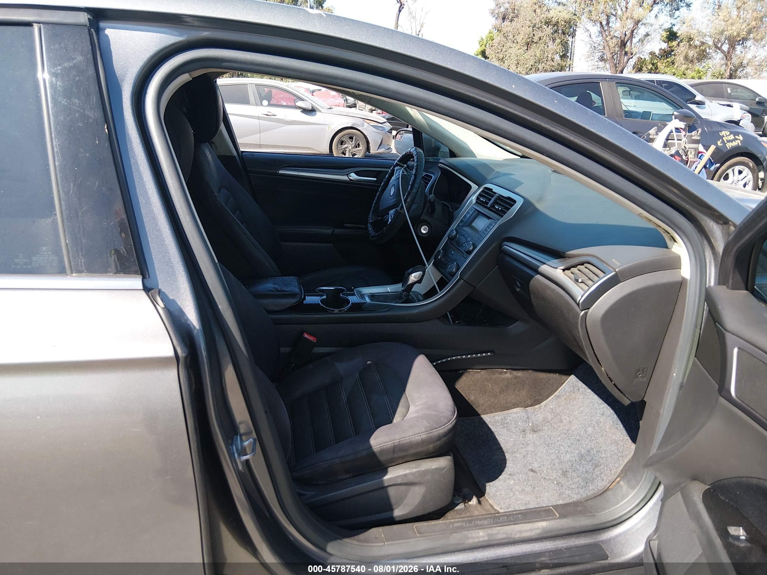 2014 Ford Fusion Se Gray vin: 3FA6P0H7XER366343