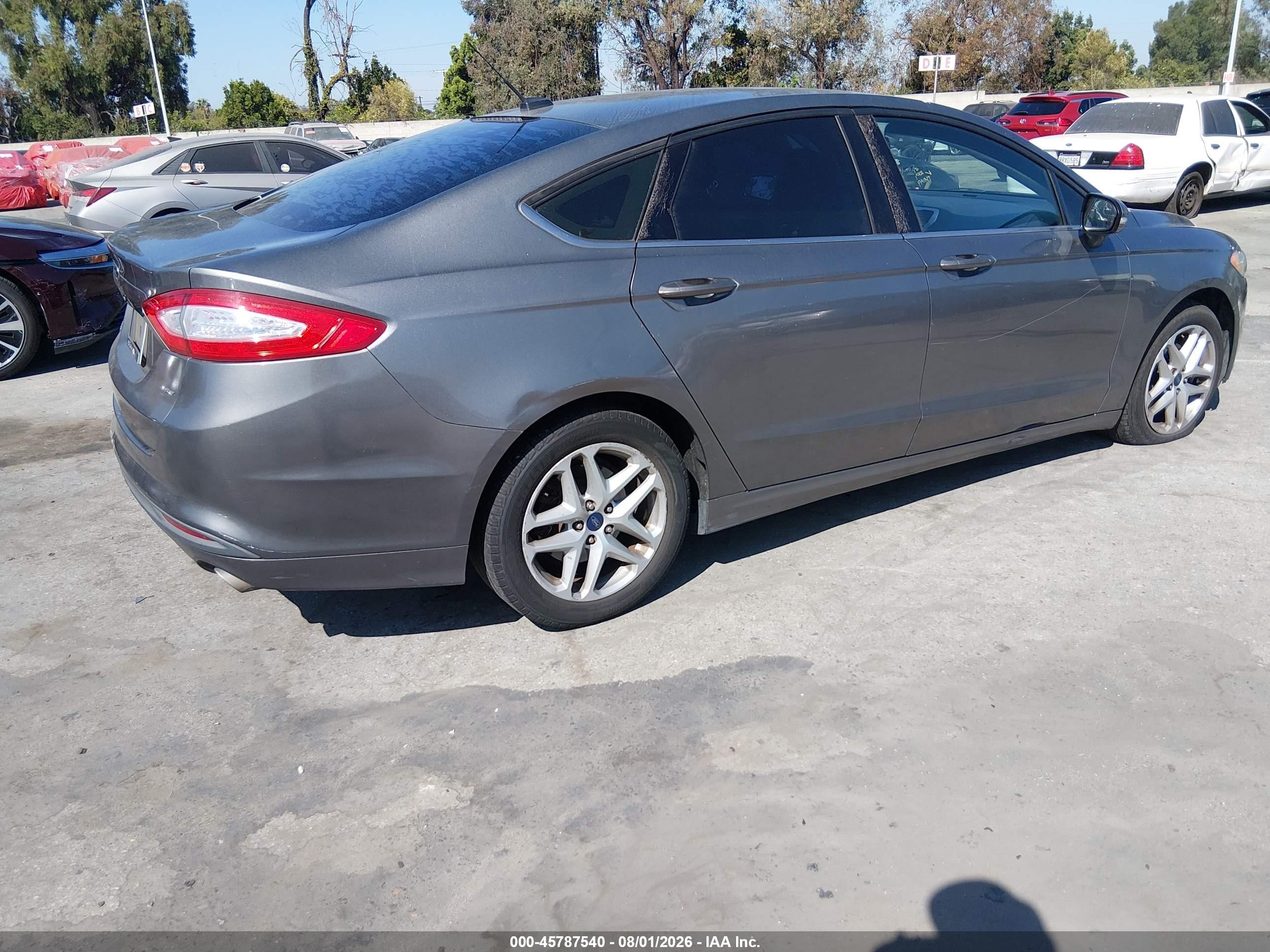 2014 Ford Fusion Se Gray vin: 3FA6P0H7XER366343