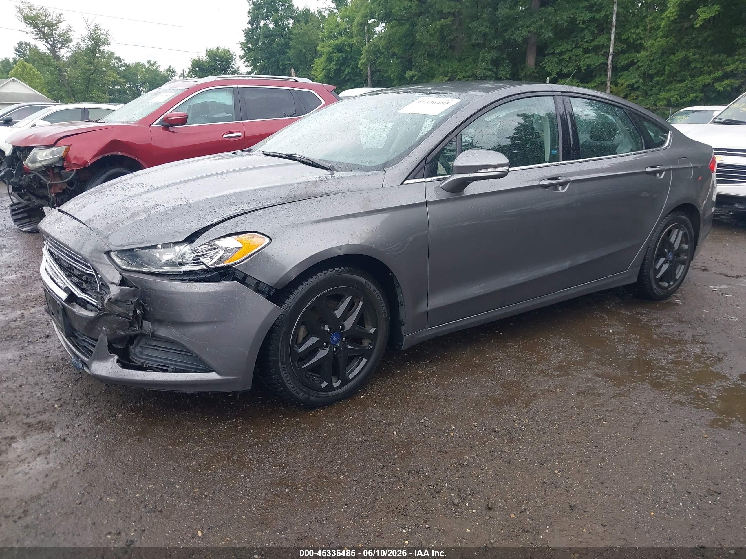 2014 Ford Fusion Se Gray vin: 3FA6P0H7XER373647