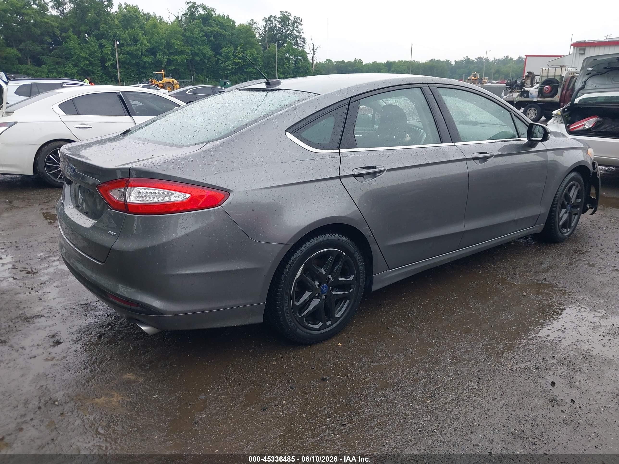 2014 Ford Fusion Se Gray vin: 3FA6P0H7XER373647