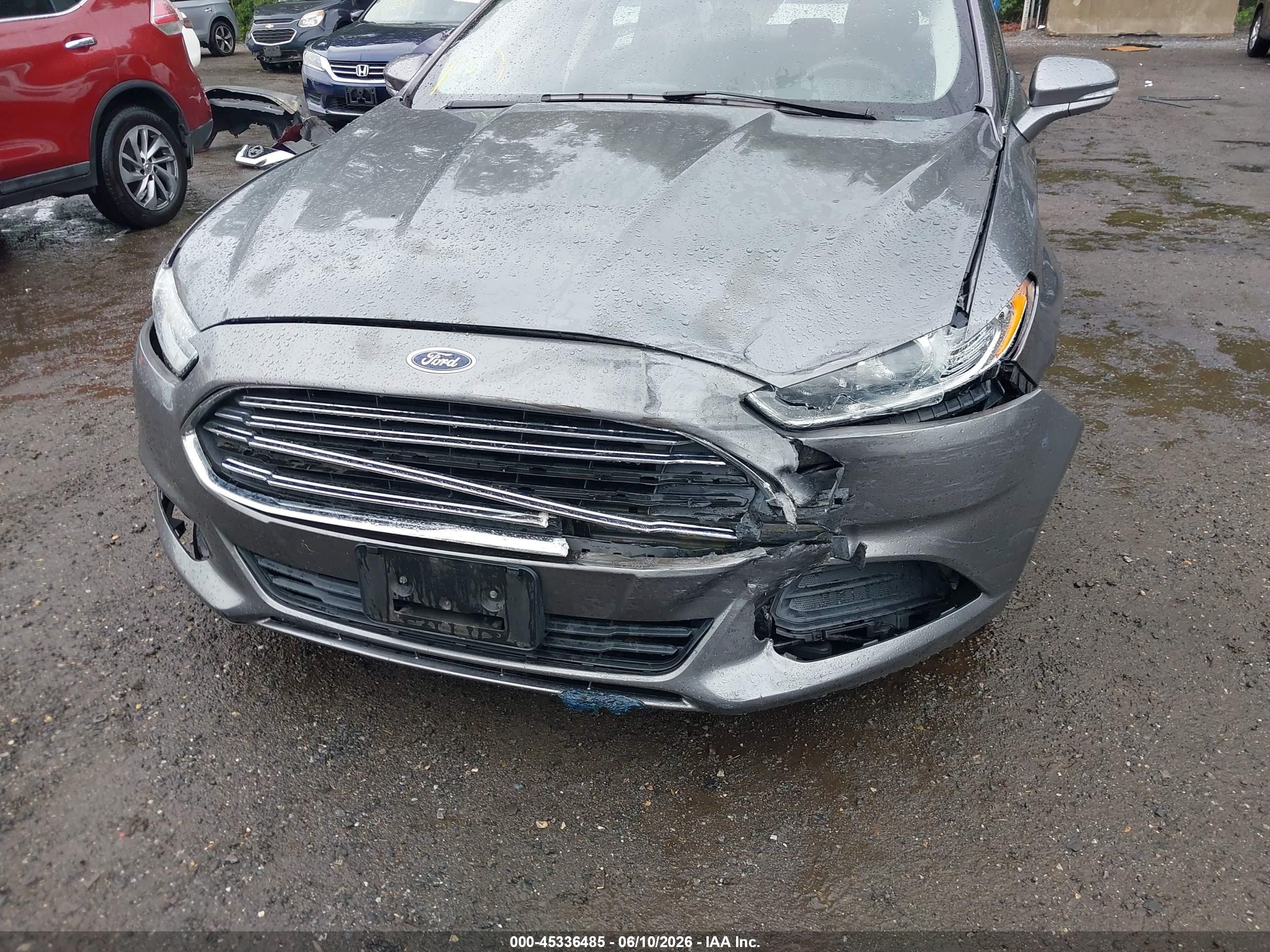 2014 Ford Fusion Se Gray vin: 3FA6P0H7XER373647