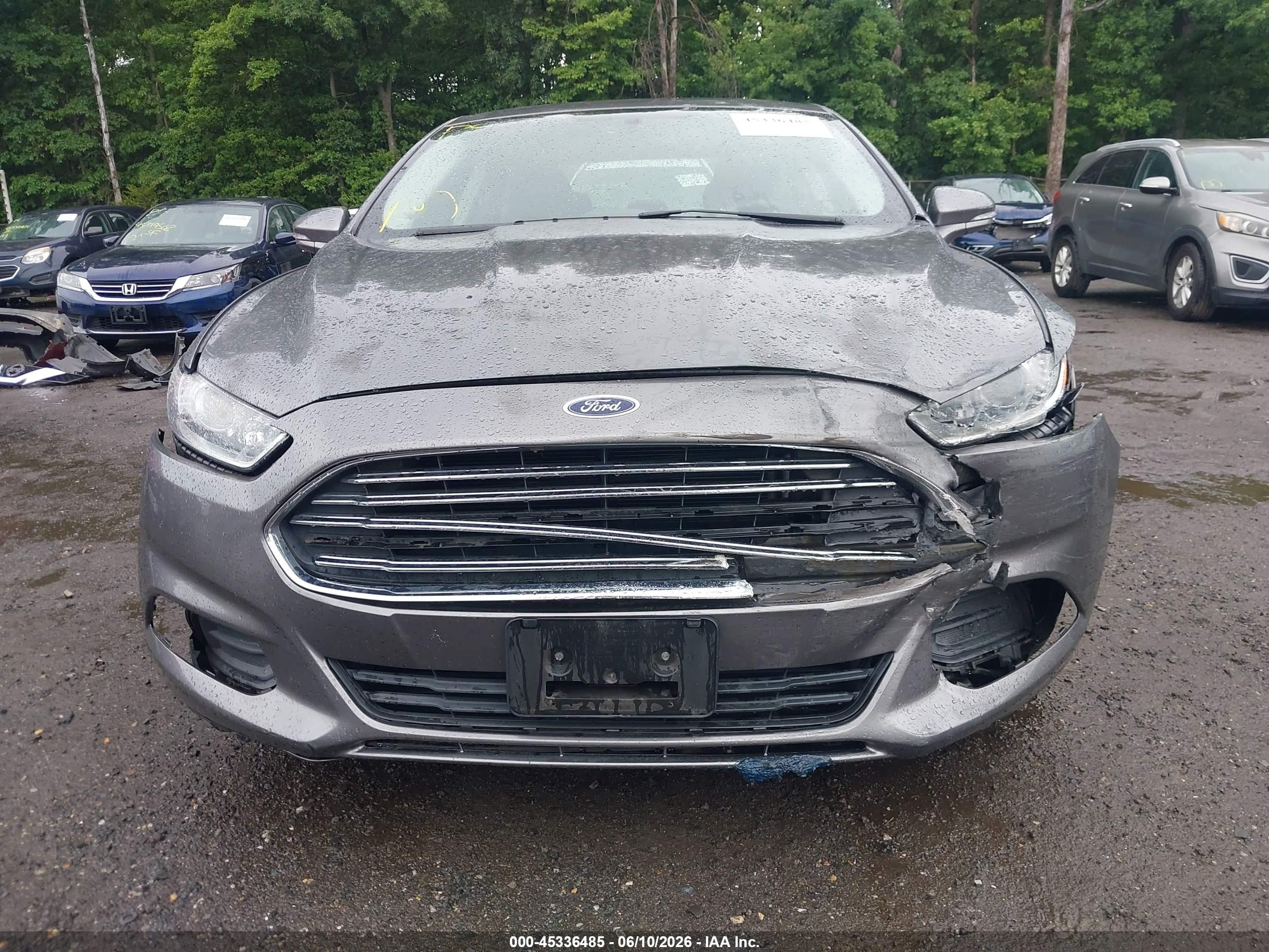 2014 Ford Fusion Se Gray vin: 3FA6P0H7XER373647
