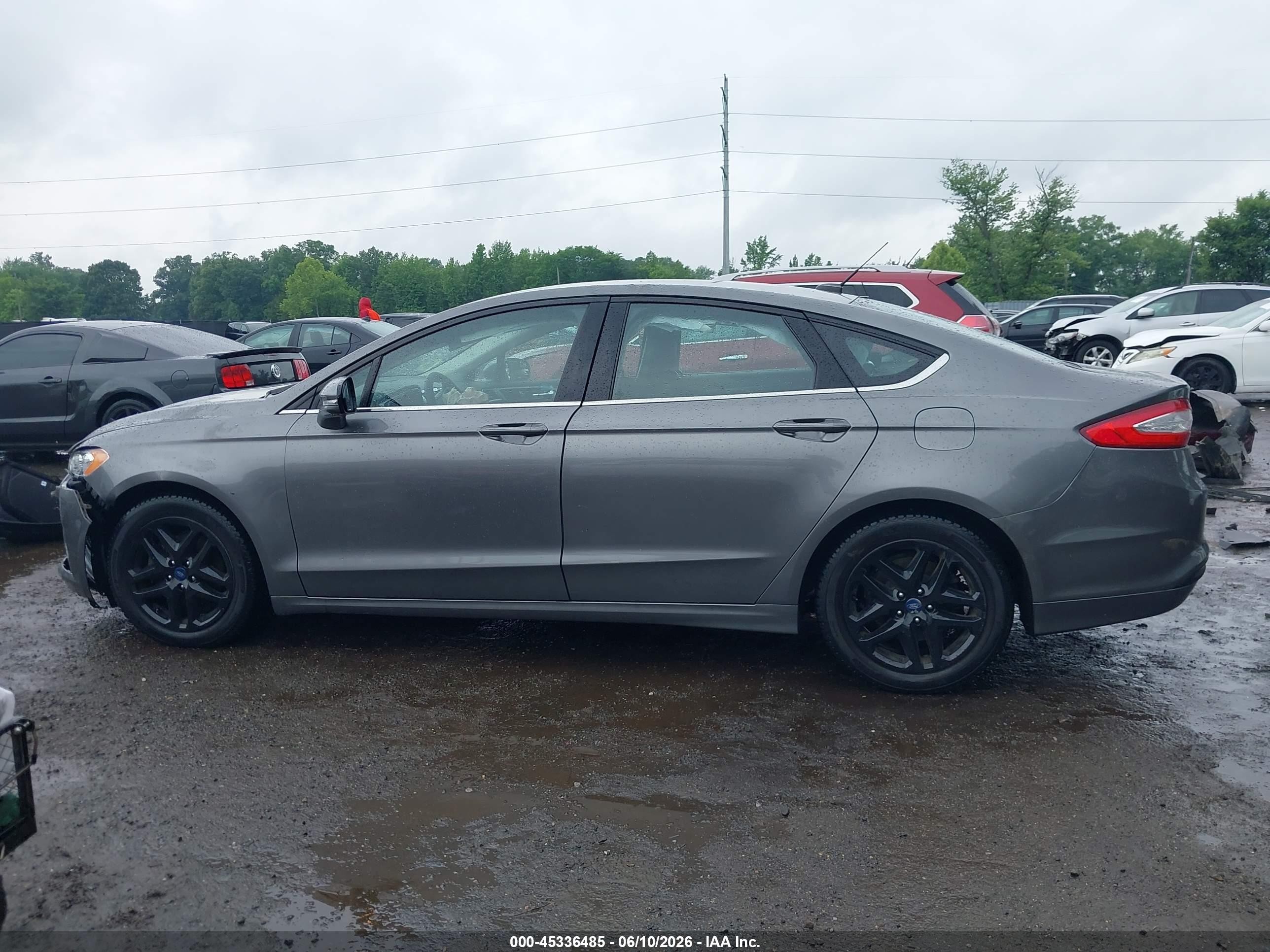 2014 Ford Fusion Se Gray vin: 3FA6P0H7XER373647