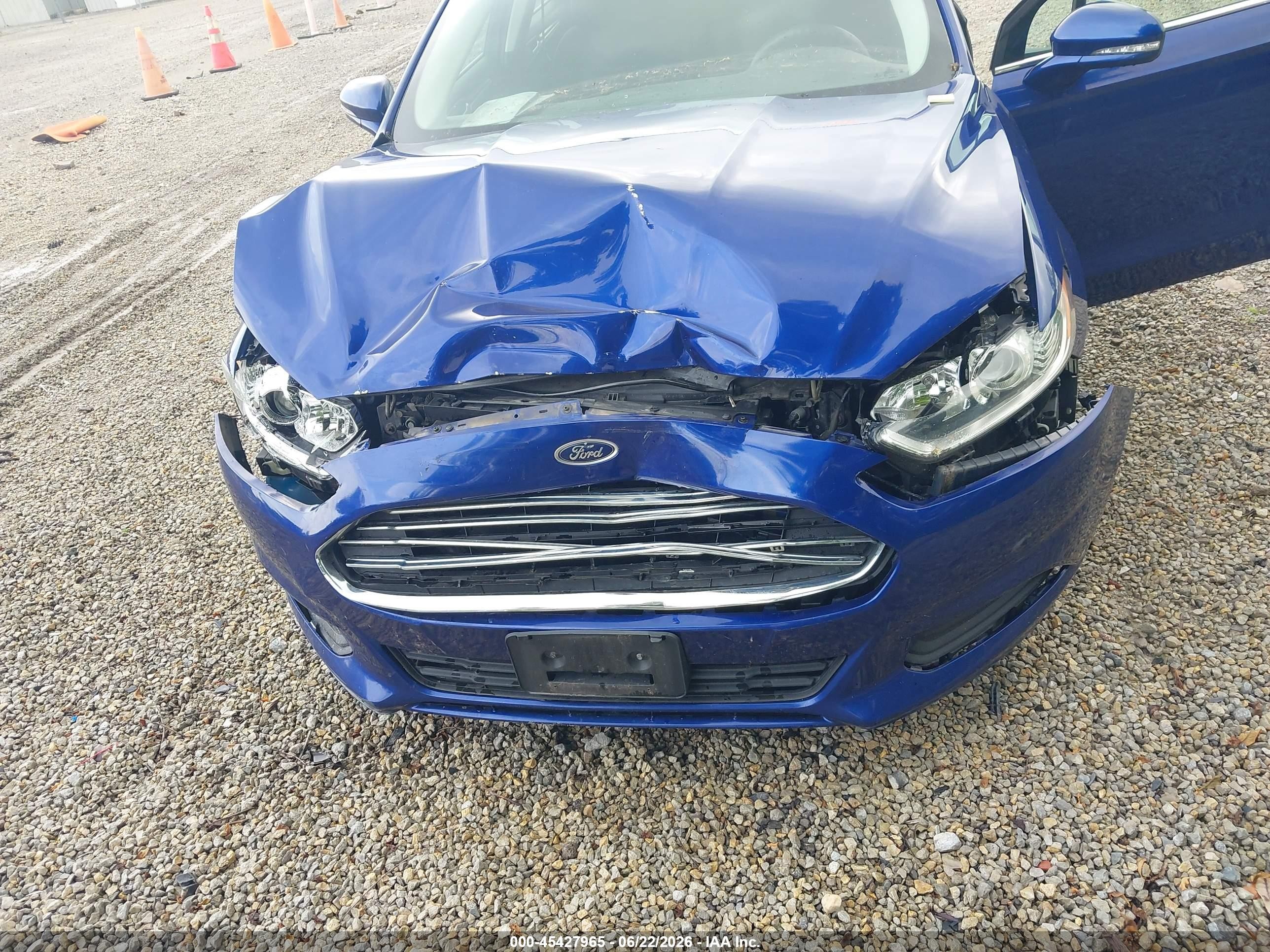 2014 Ford Fusion Se Blue vin: 3FA6P0H7XER374975