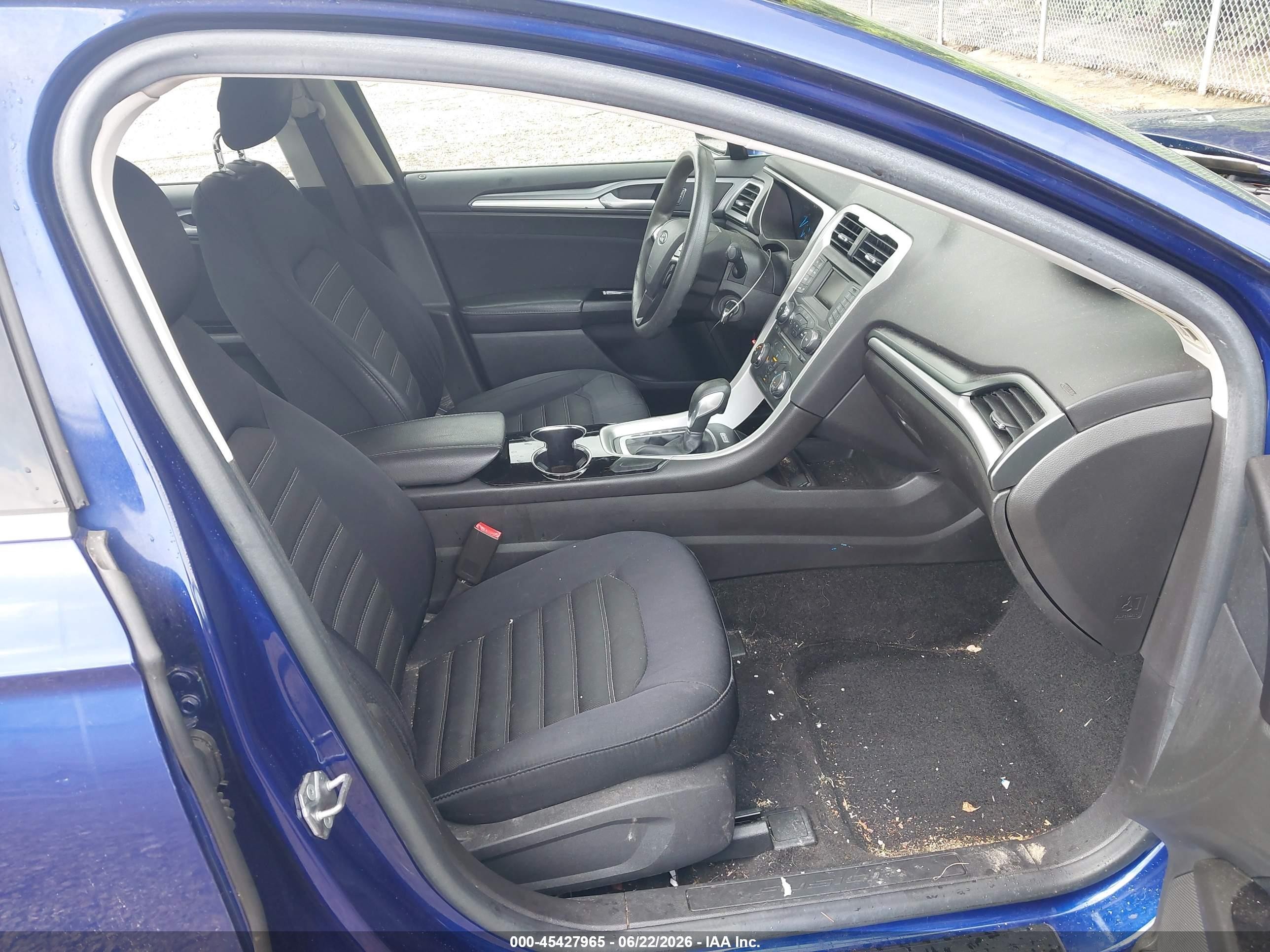 2014 Ford Fusion Se Blue vin: 3FA6P0H7XER374975