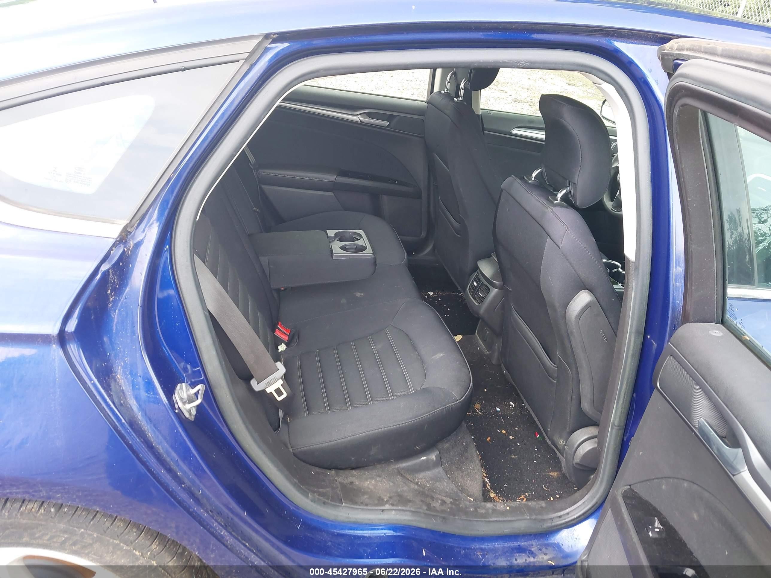 2014 Ford Fusion Se Blue vin: 3FA6P0H7XER374975